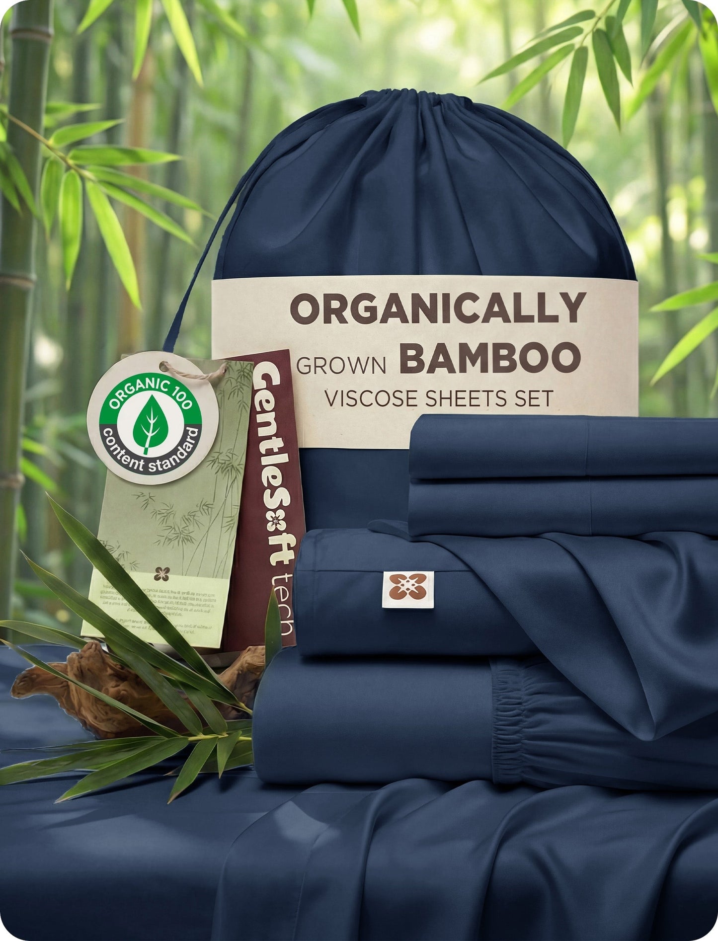 PureWovenTM Organically Grown Bamboo Viscose Sheet Set