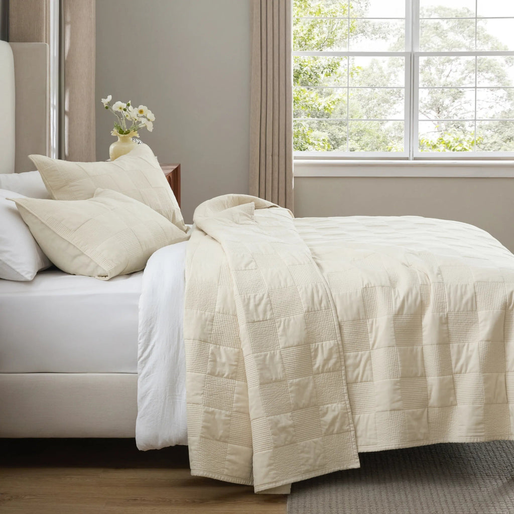 Cotton Checkered Quilted Set