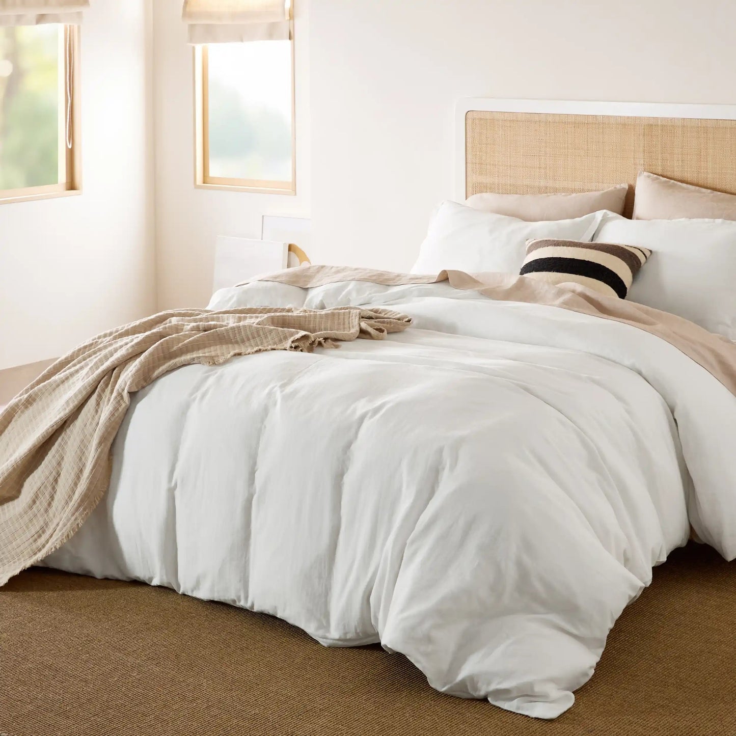 PureWovenTM 100% Muslin Duvet Cover Set