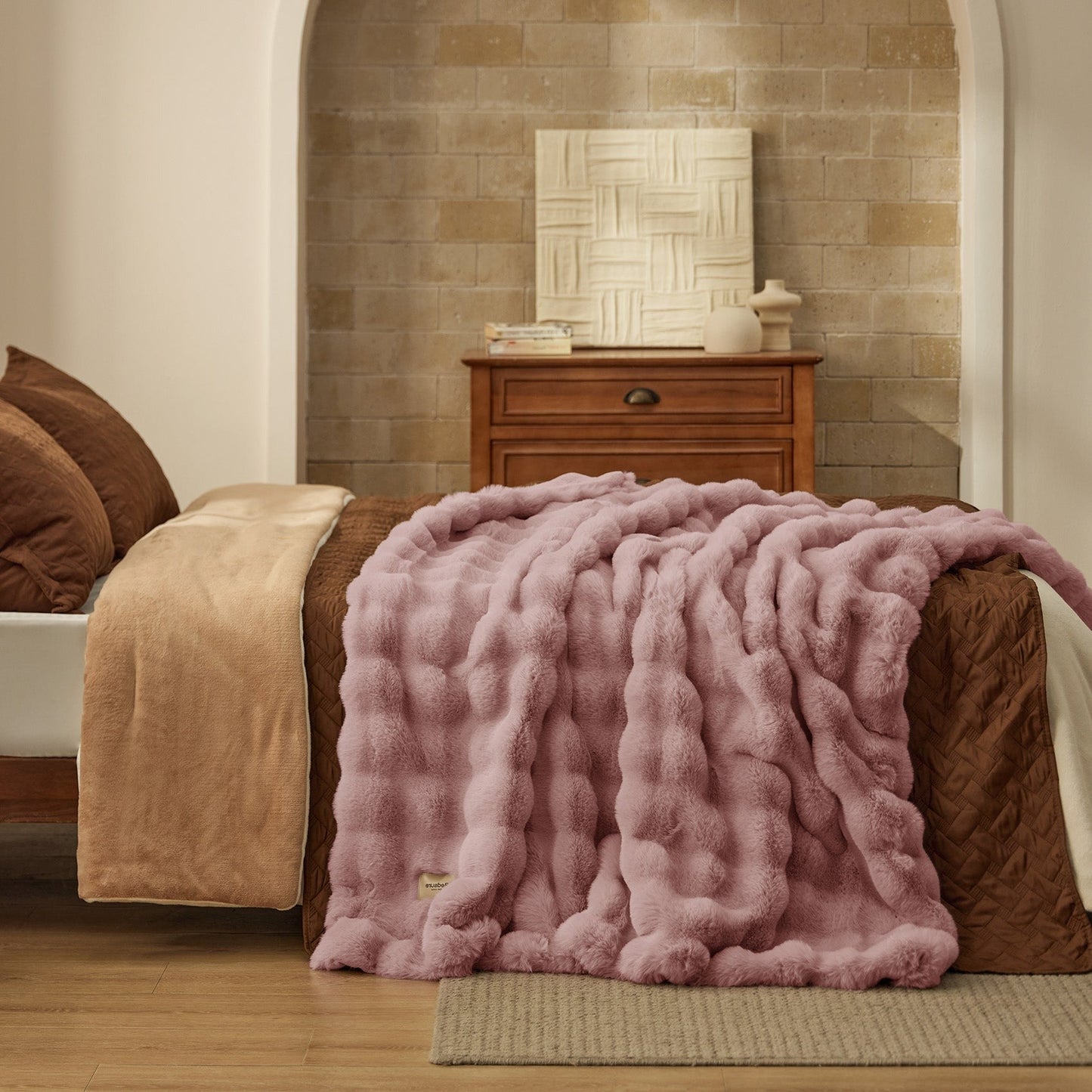 Bubble Faux Fur Blanket