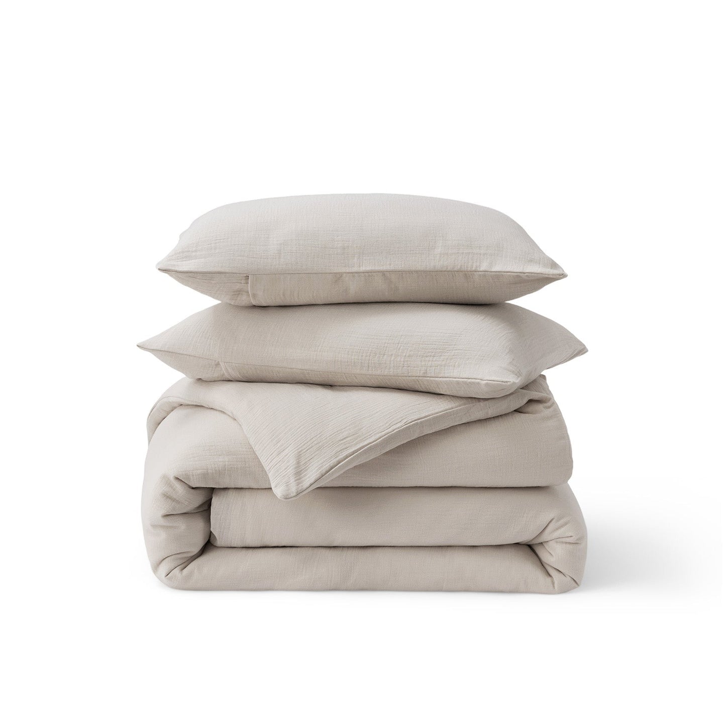 PureWovenTM Rayon From Bamboo Cotton Muslin Duvet Cover Set