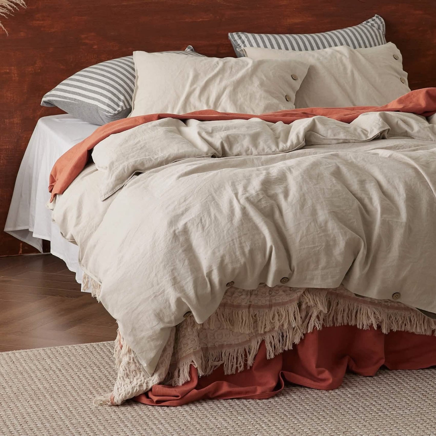 PureWovenTM Cotton Linen Hybrid Duvet Cover Set
