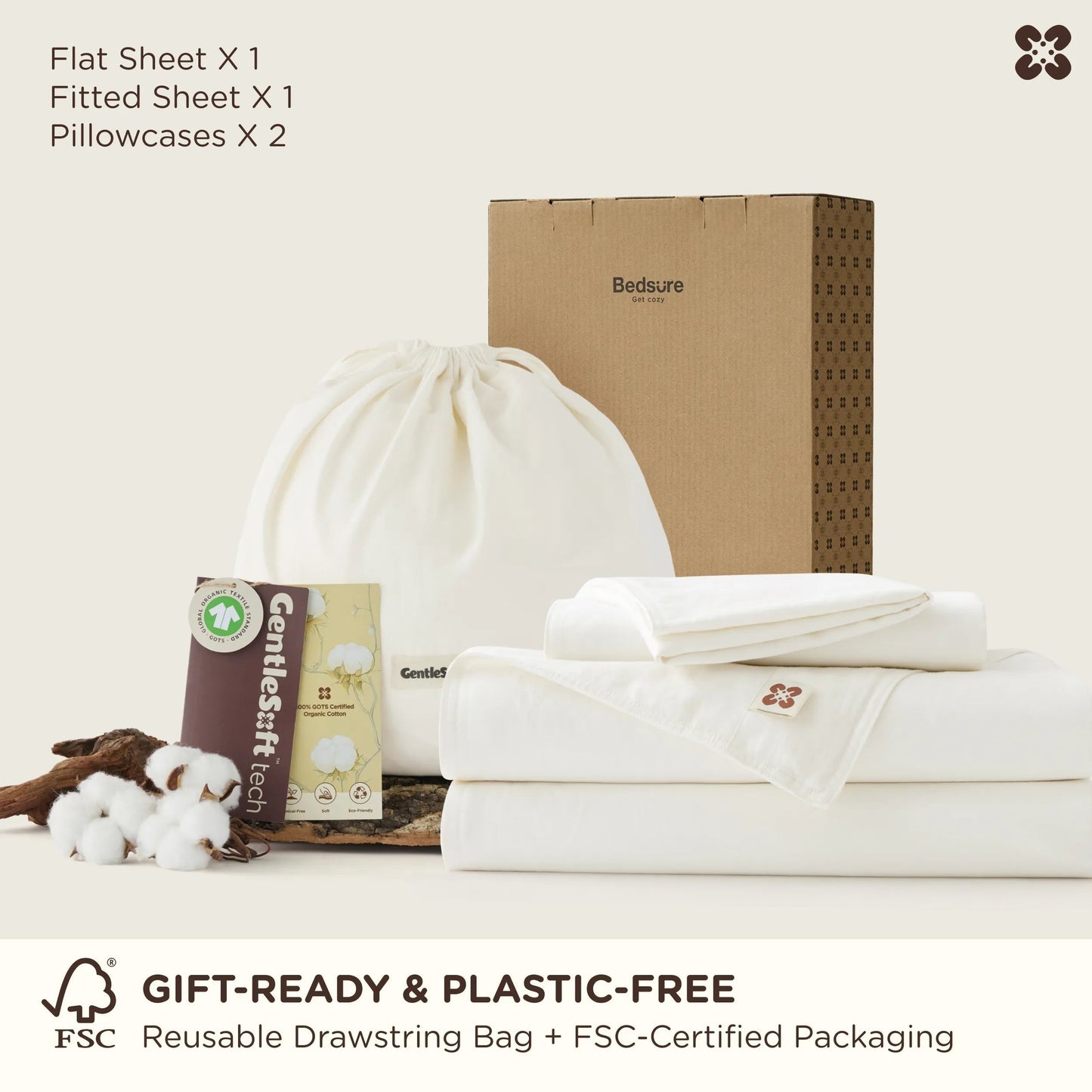 PureWovenTM Organic Cotton Duvet Cover Set