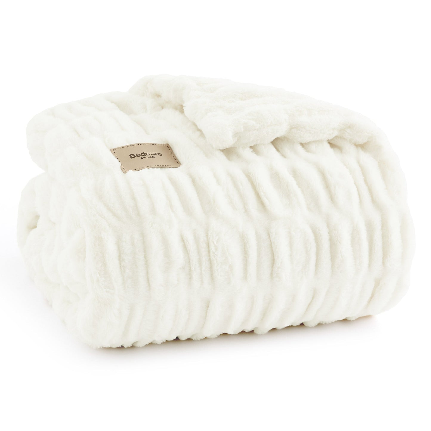 Double-sided Faux Fur Ruched Blanket