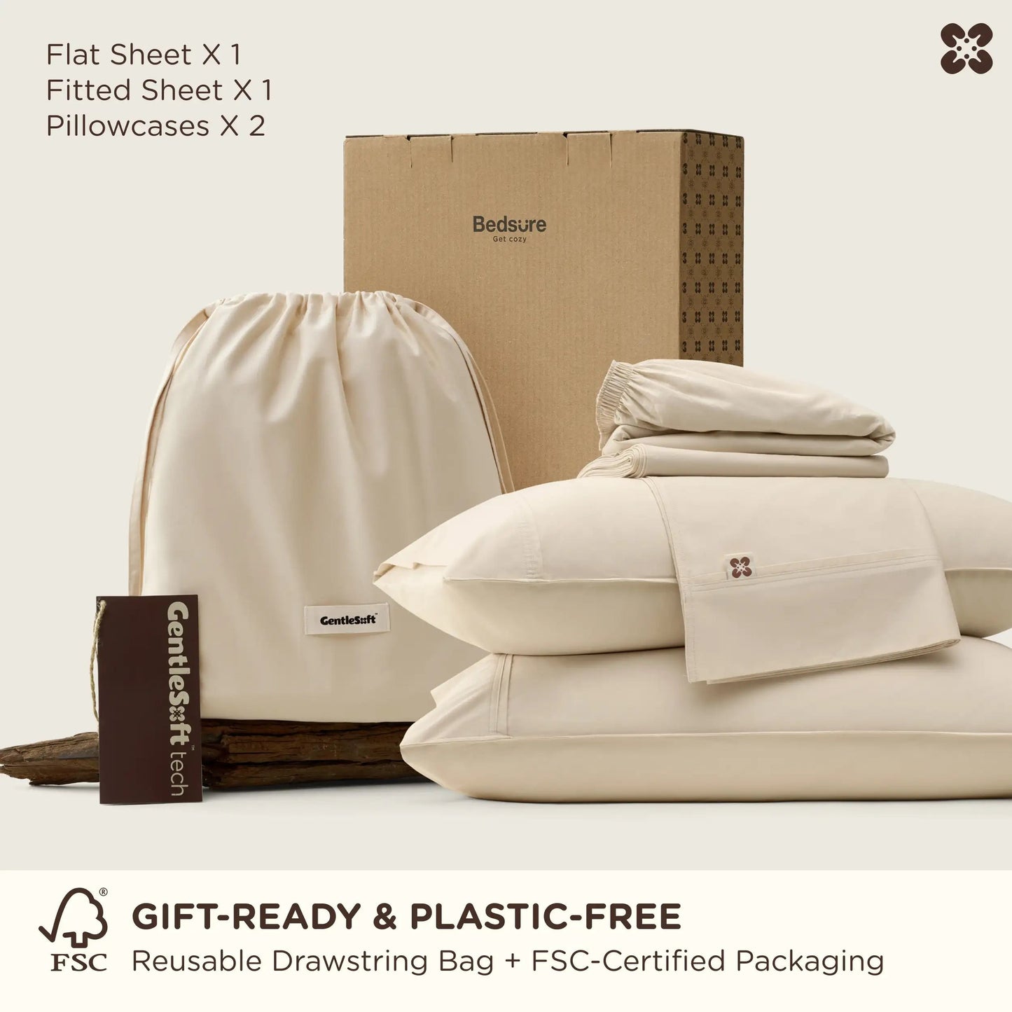 PureWovenTM Serene Blend Sheet Set