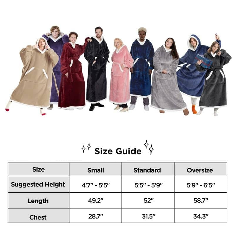 Sherpa Fleece Blanket Hoodie