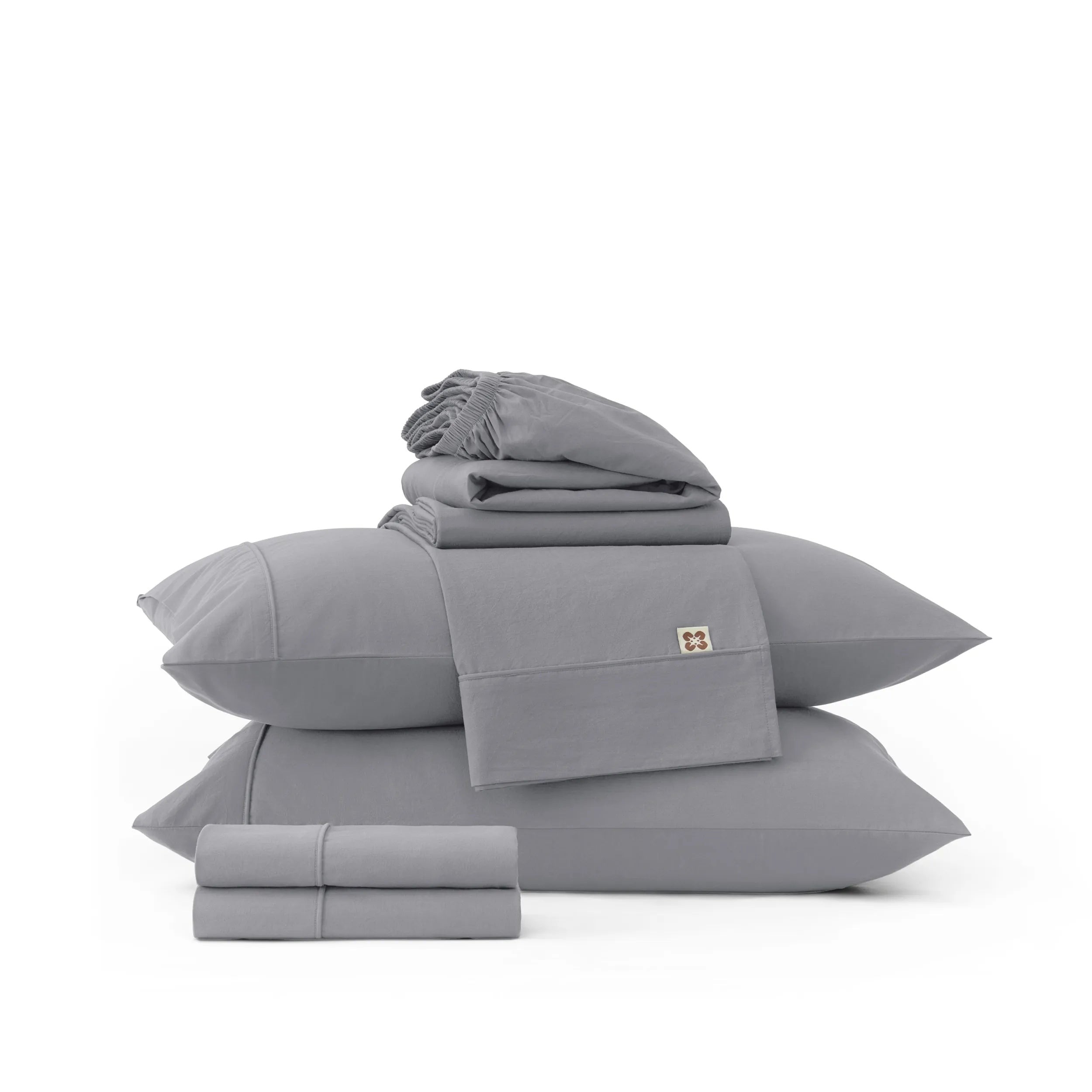 PureWovenTM 6-Piece Washed Cotton Sheet Set