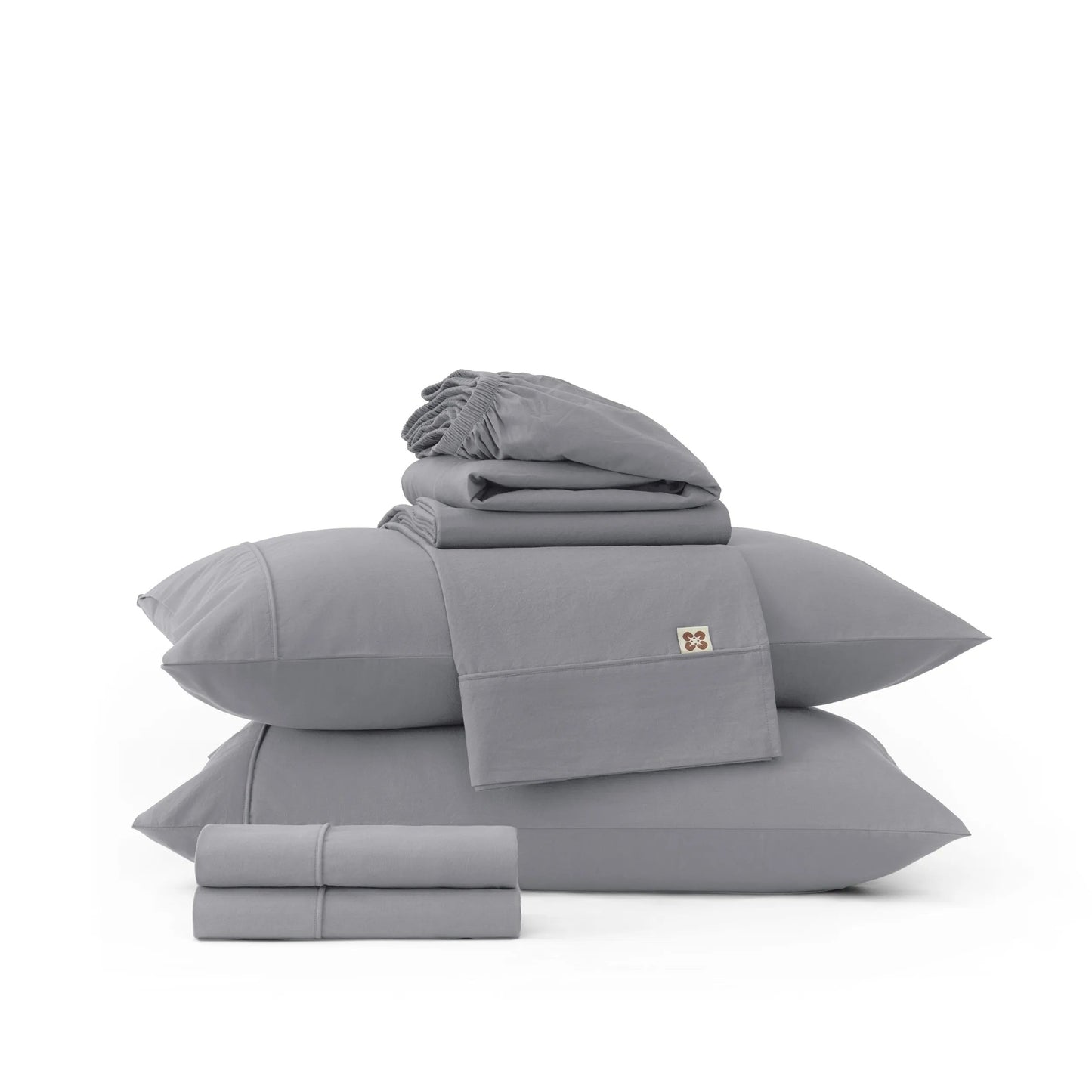 PureWovenTM 6-Piece Washed Cotton Sheet Set