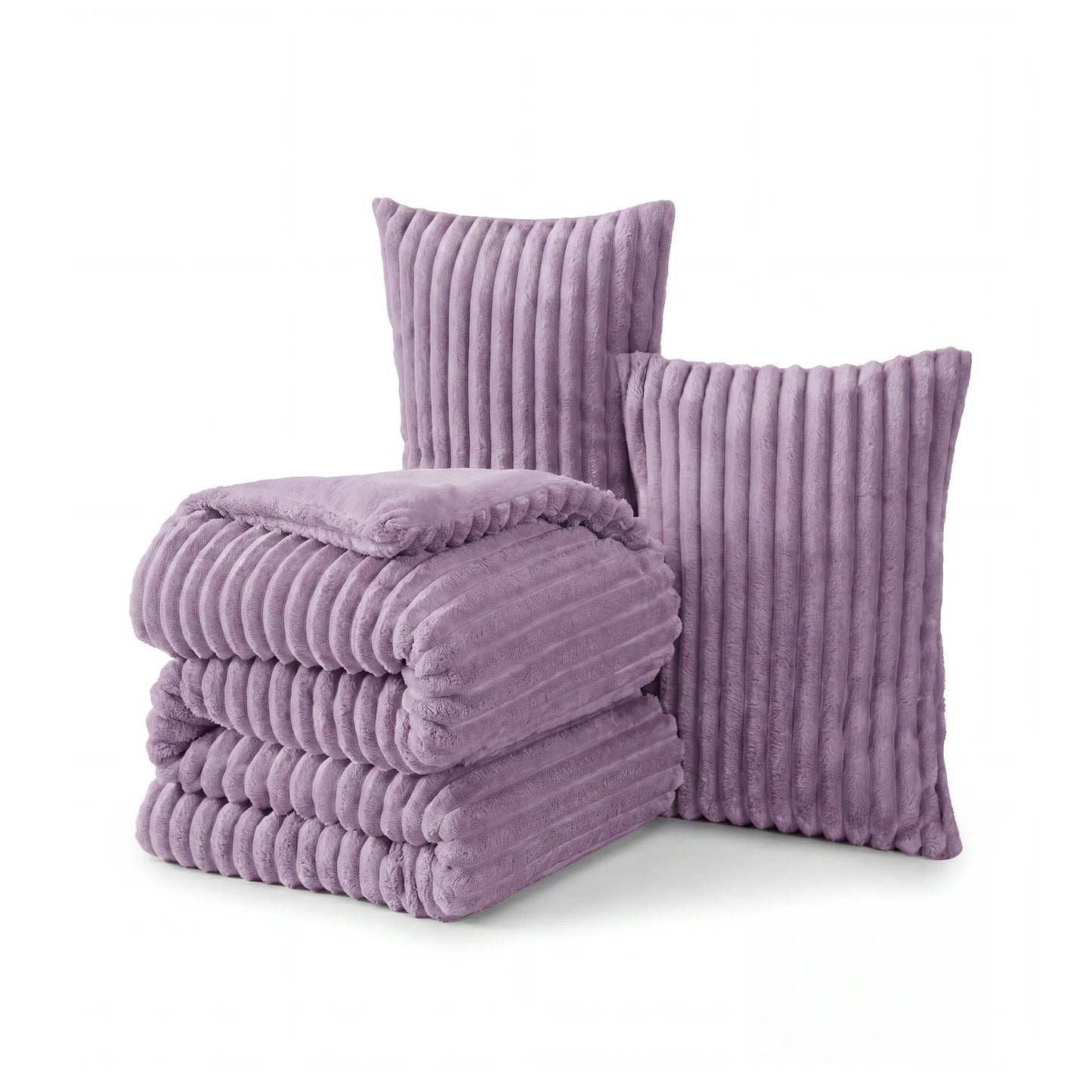 Striped Flannel Comforter Set