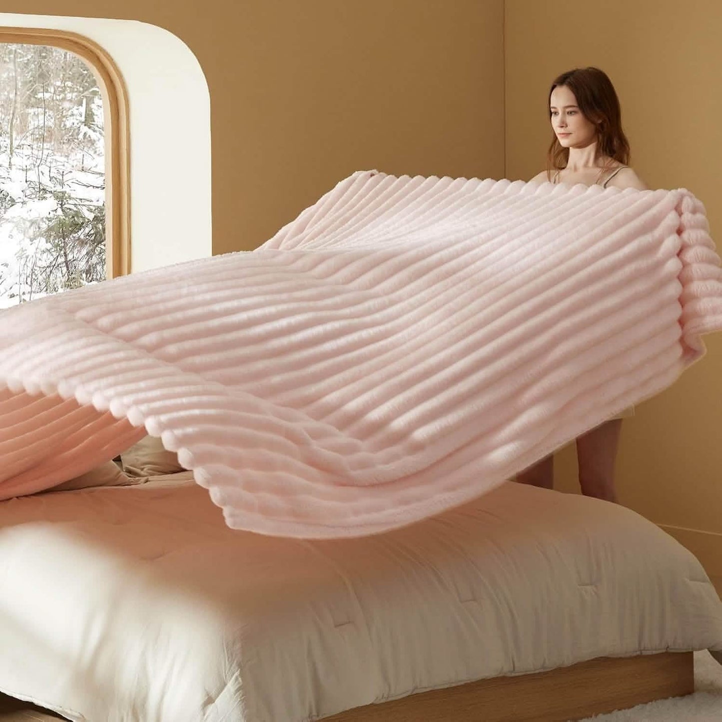Luxplush Striped Blanket