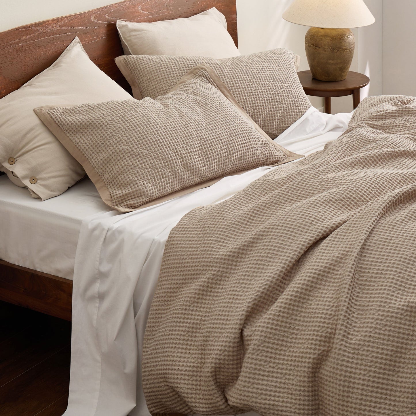 PureWovenTM Cotton Waffle Duvet Cover Set