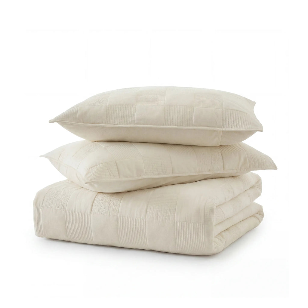 Cotton Checkered Quilted Set