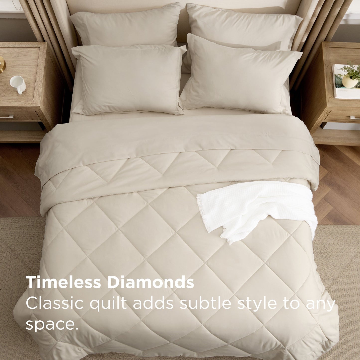 Diamond Quilted Bed-in-a-bag