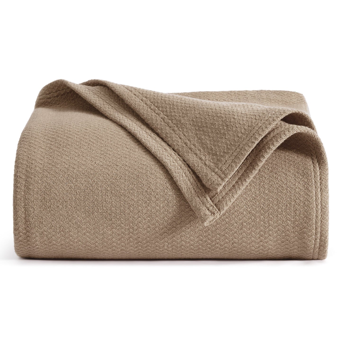 100% Cotton Herringbone Woven Blanket