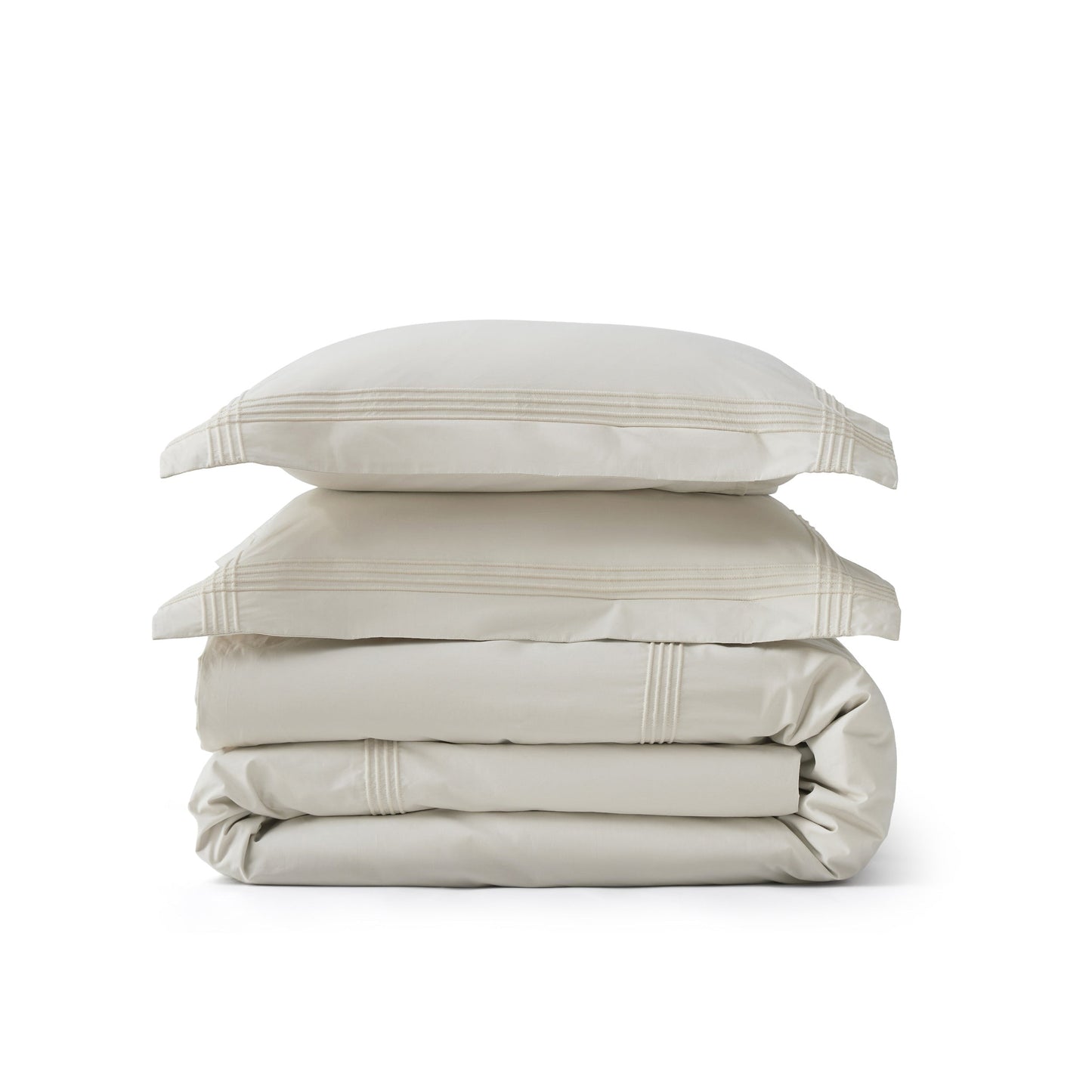 PureWovenTM Cotton Embroidered Hotel Duvet Cover Set