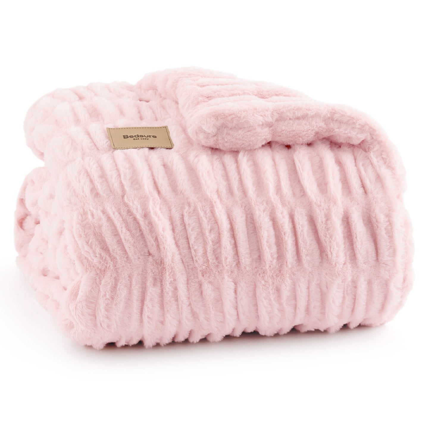 Double-sided Faux Fur Ruched Blanket