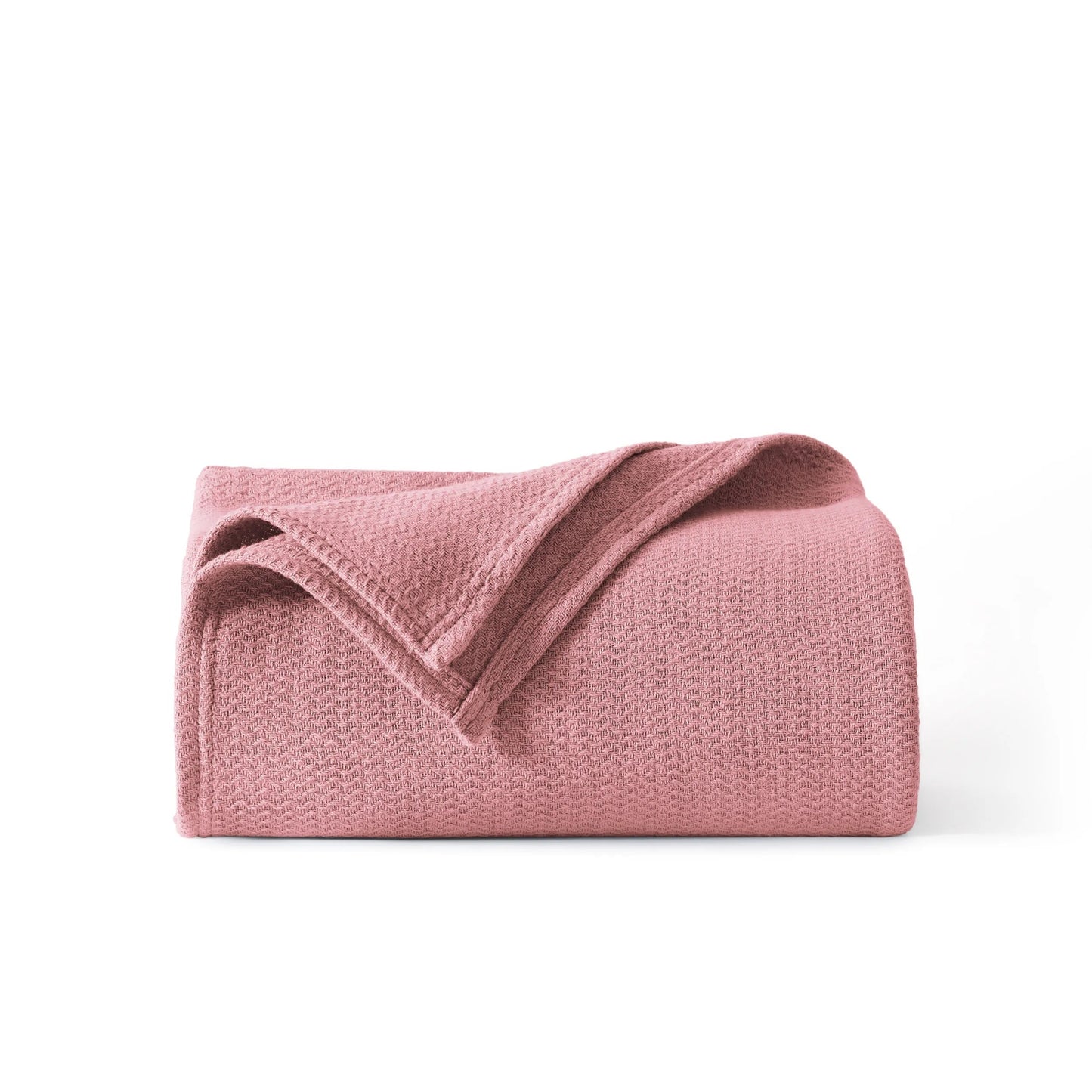 100% Cotton Herringbone Woven Blanket