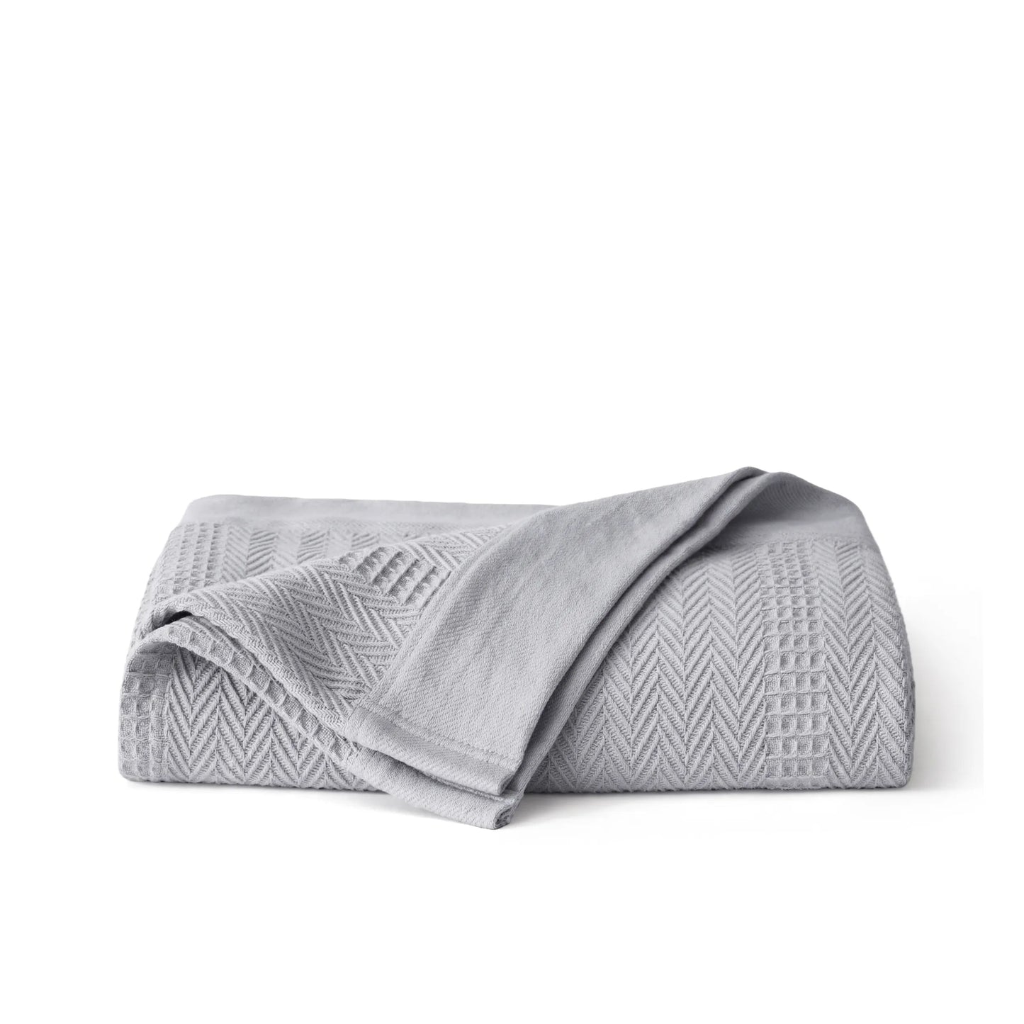 PureWovenTM Organic Cotton Waffle Herringbone Blanket
