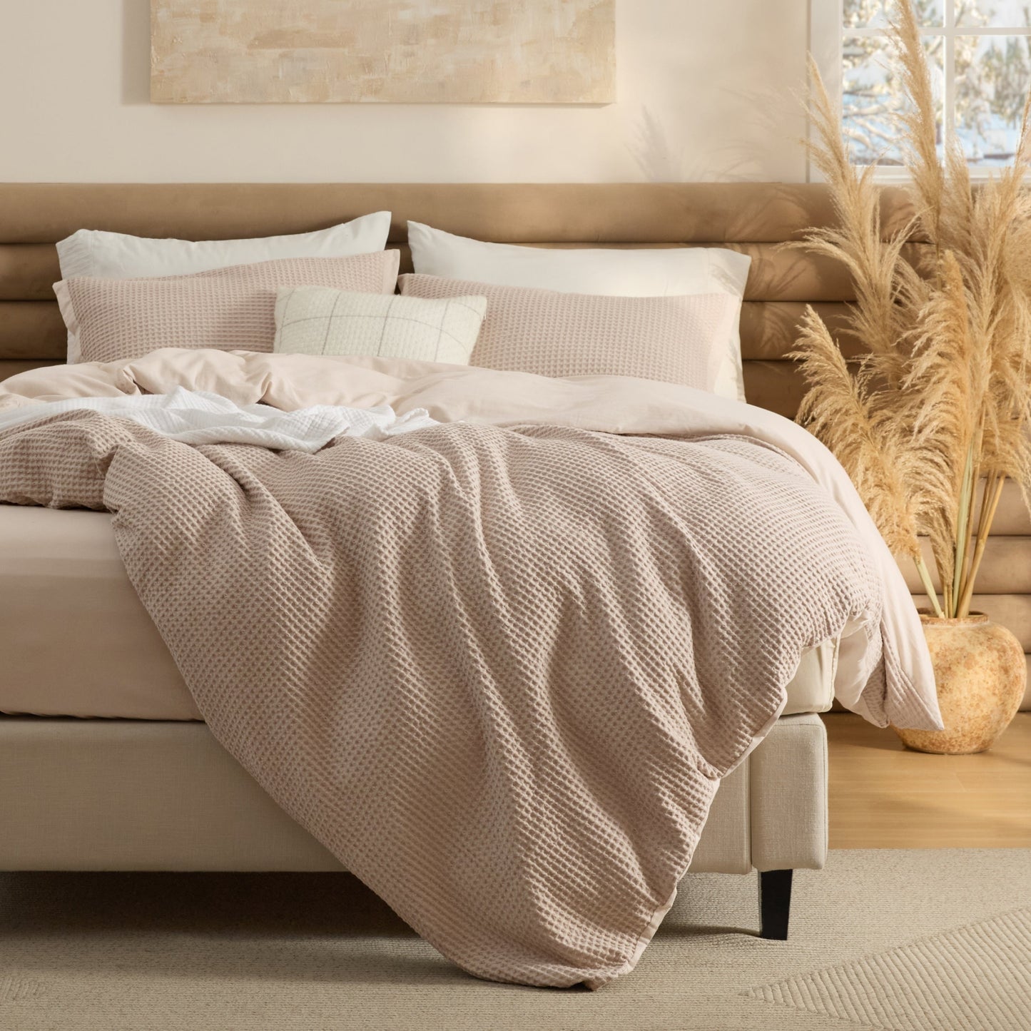 PureWovenTM Cotton Waffle Duvet Cover Set