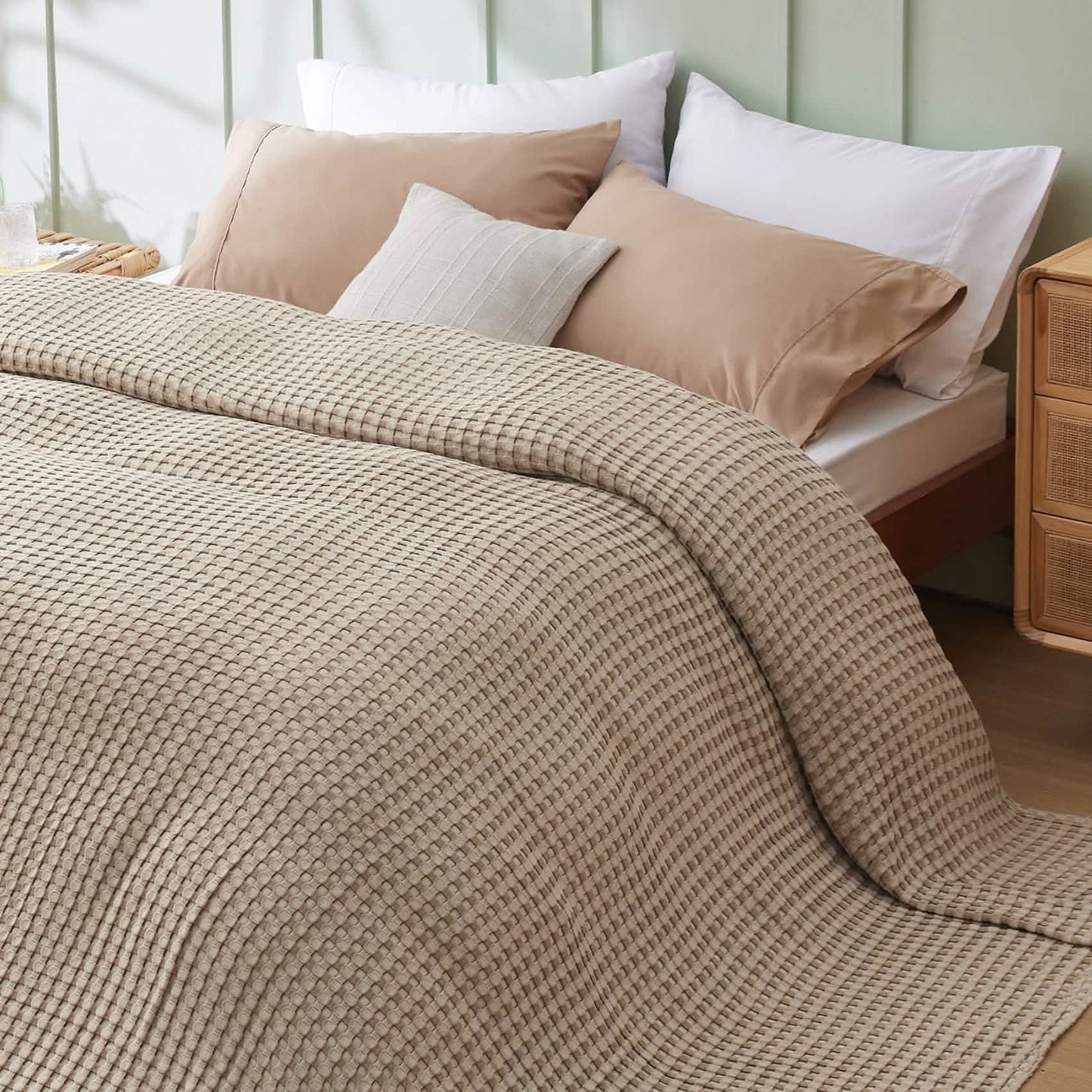 Rayon Derived From Bamboo Waffle Blanket
