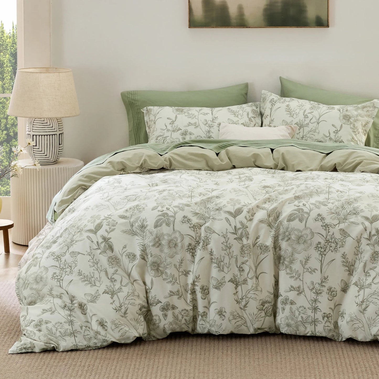 PureWovenTM 100% Cotton Patterned Duvet Cover Set