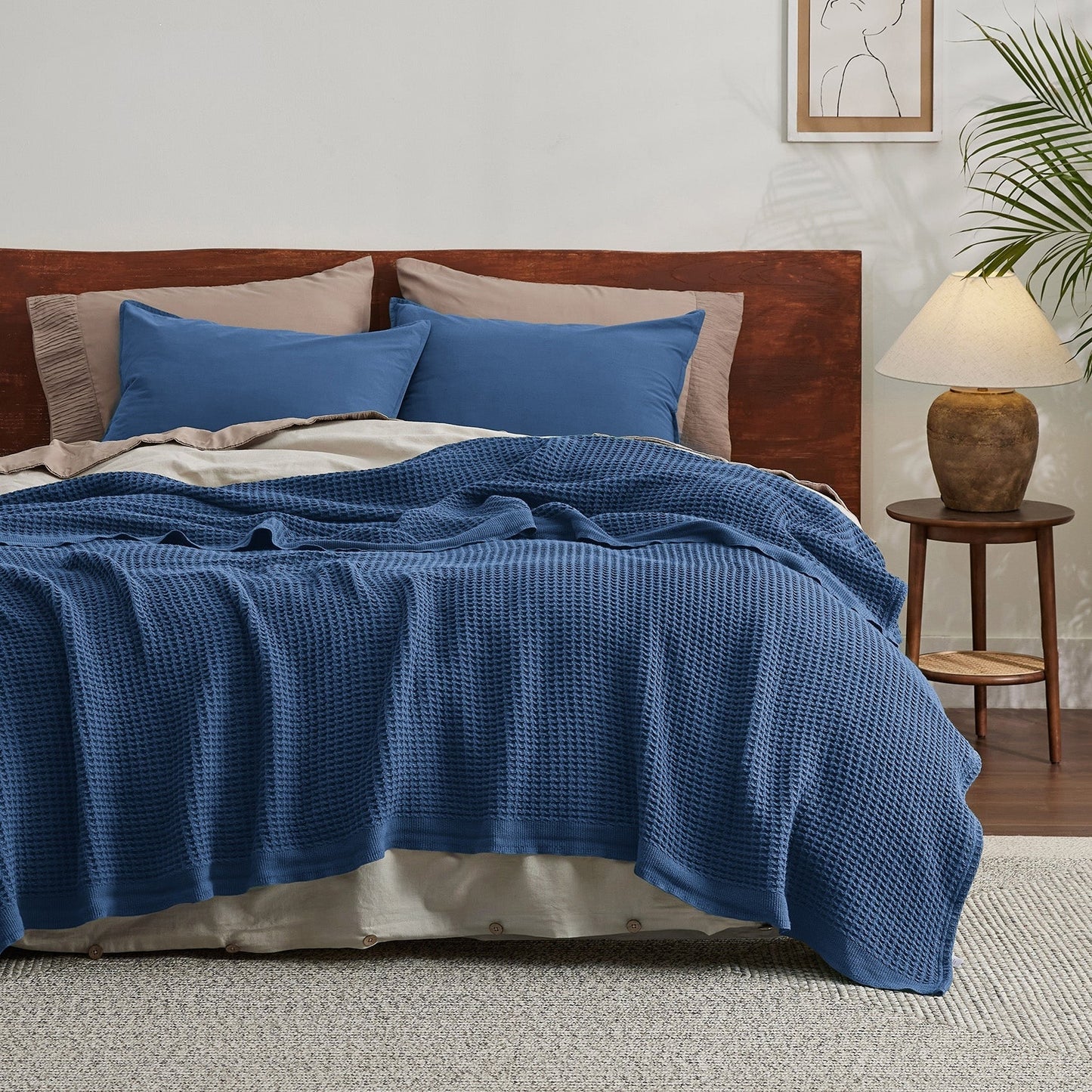 Cotton Waffle Weave Blanket