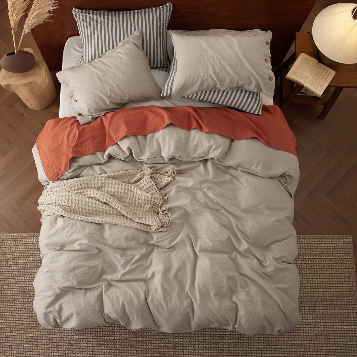 PureWovenTM Cotton Linen Hybrid Duvet Cover Set