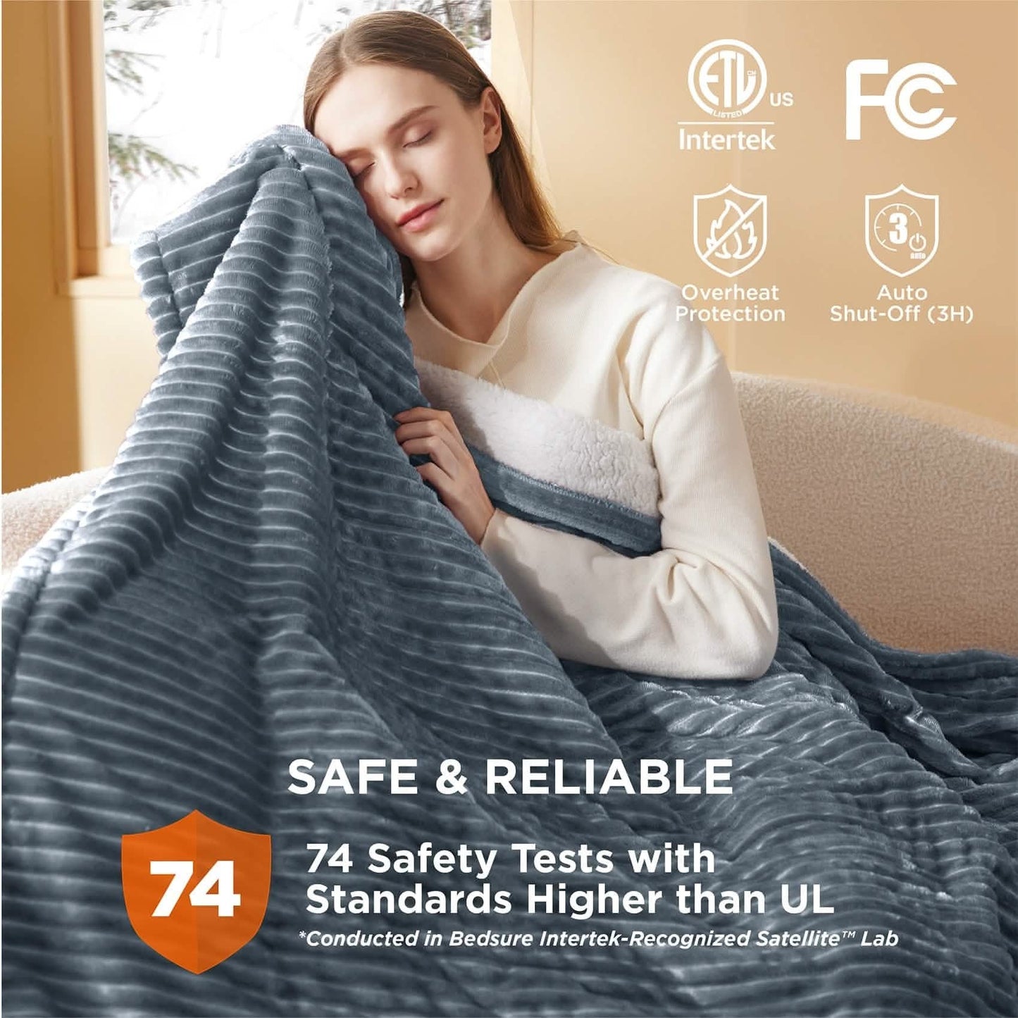 Ribbed Heated Blanket