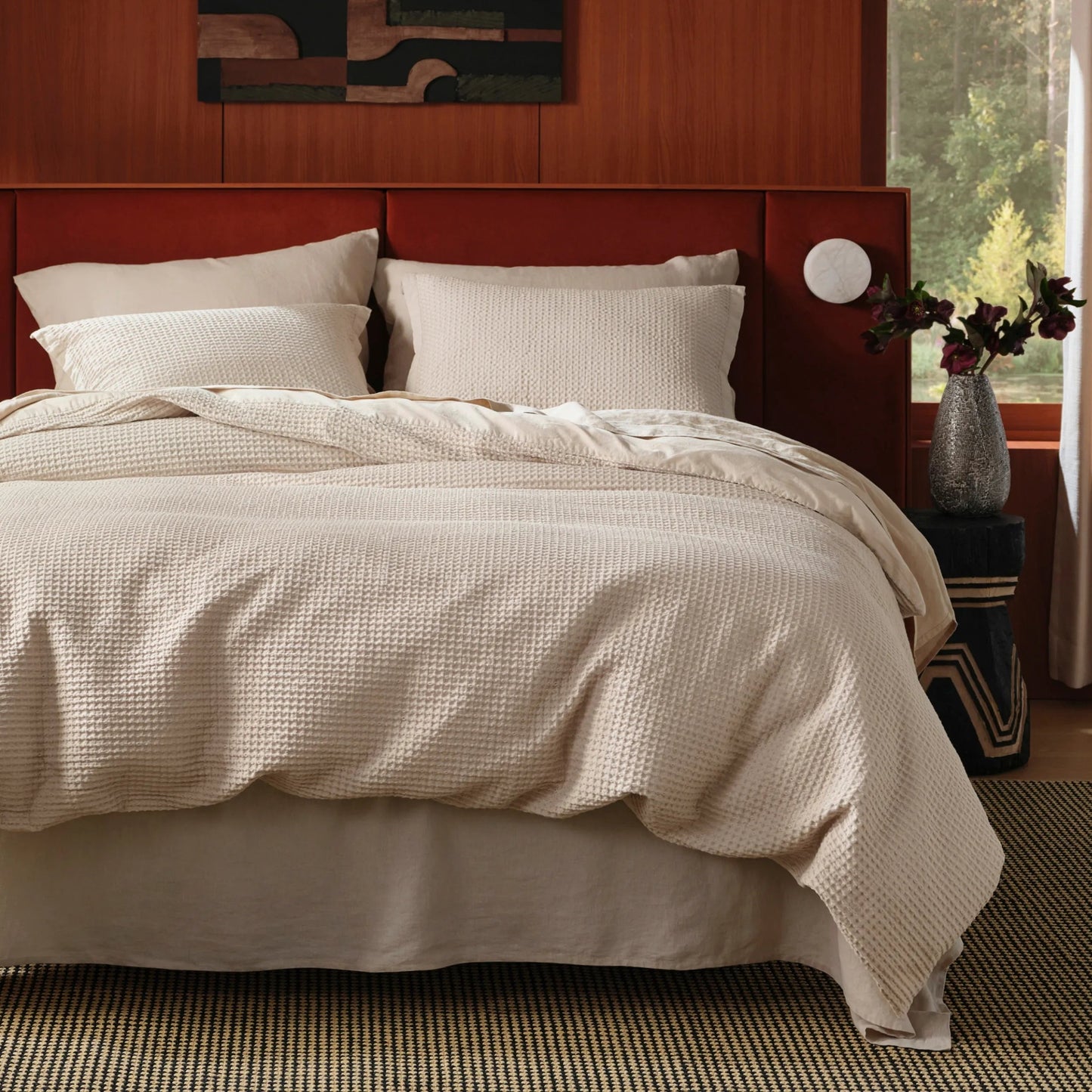 PureWovenTM Cotton Waffle Weave Duvet Cover Set