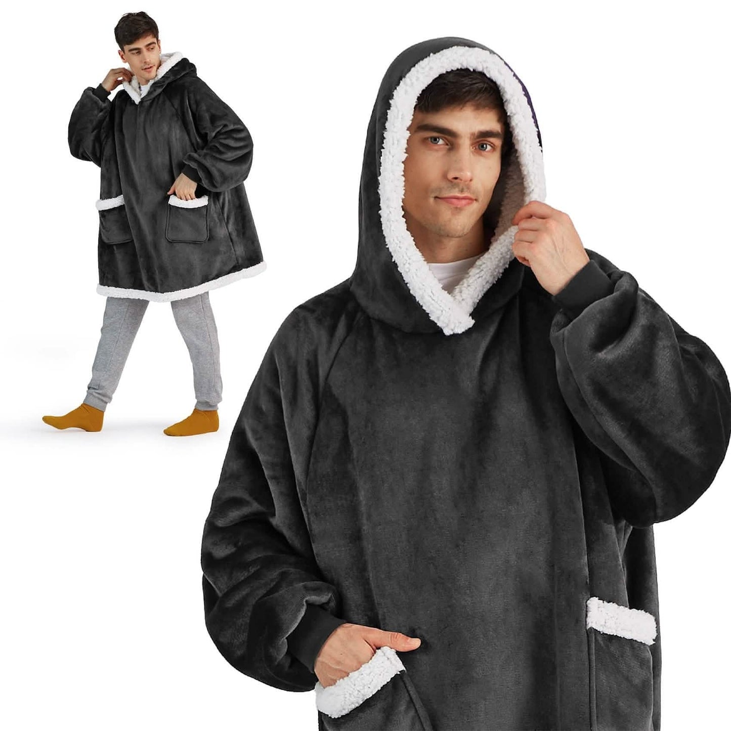 Sherpa Fleece Blanket Hoodie