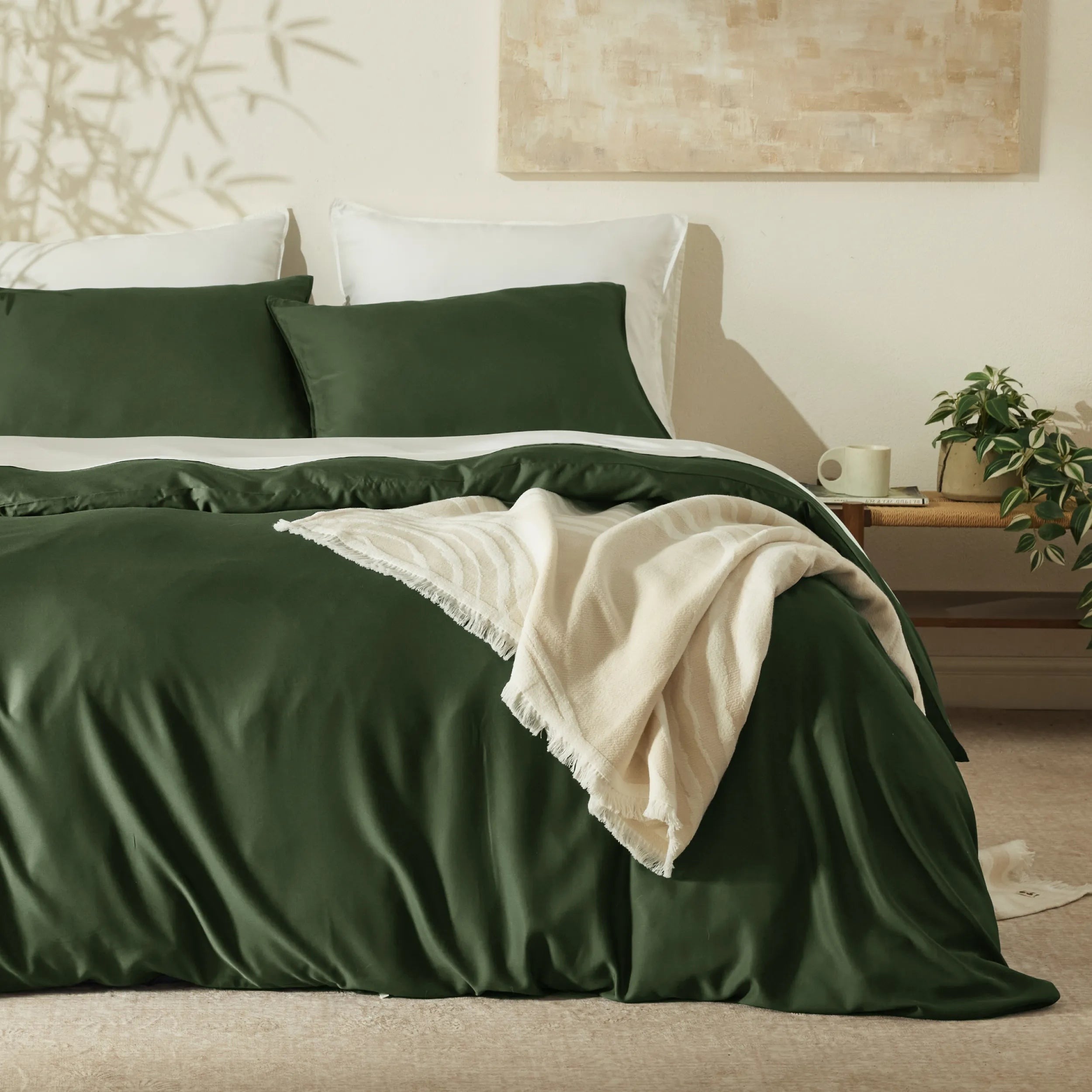 PureWovenTM Organically Grown Bamboo Viscose Duvet Cover Set
