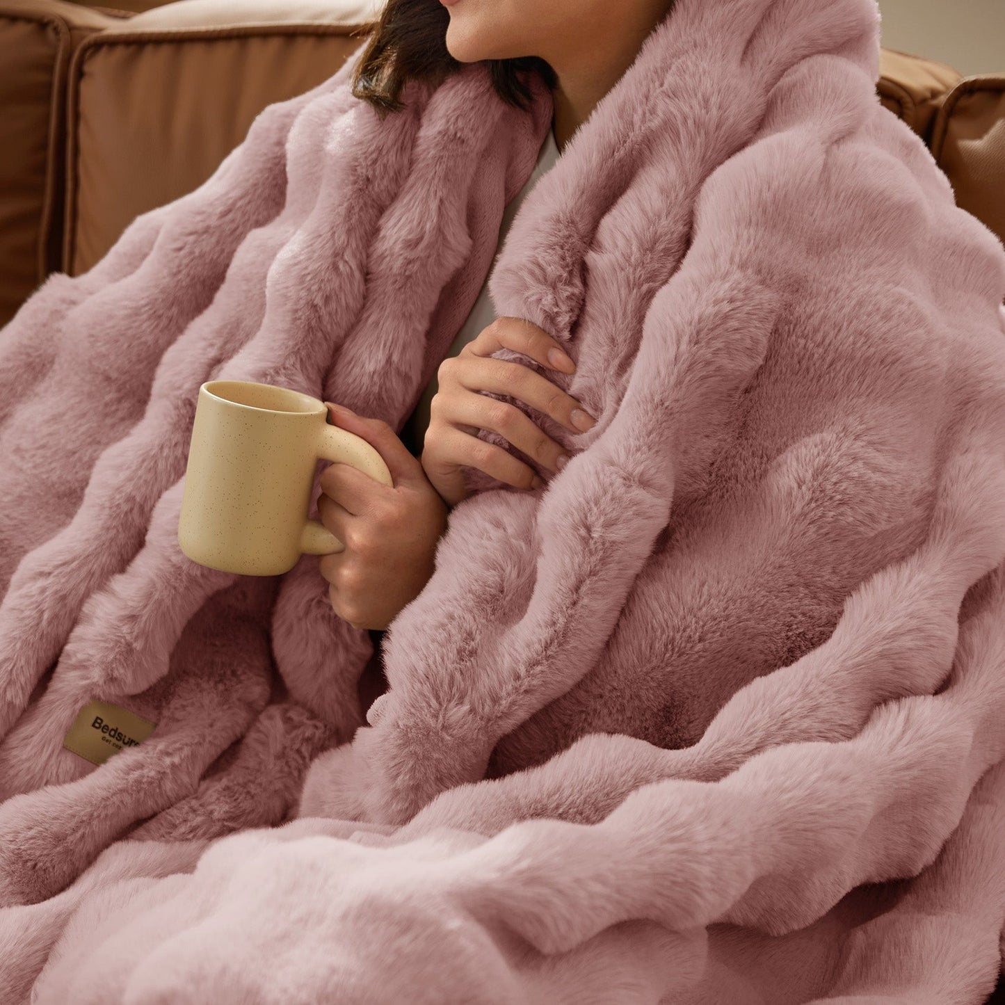 Bubble Faux Fur Blanket