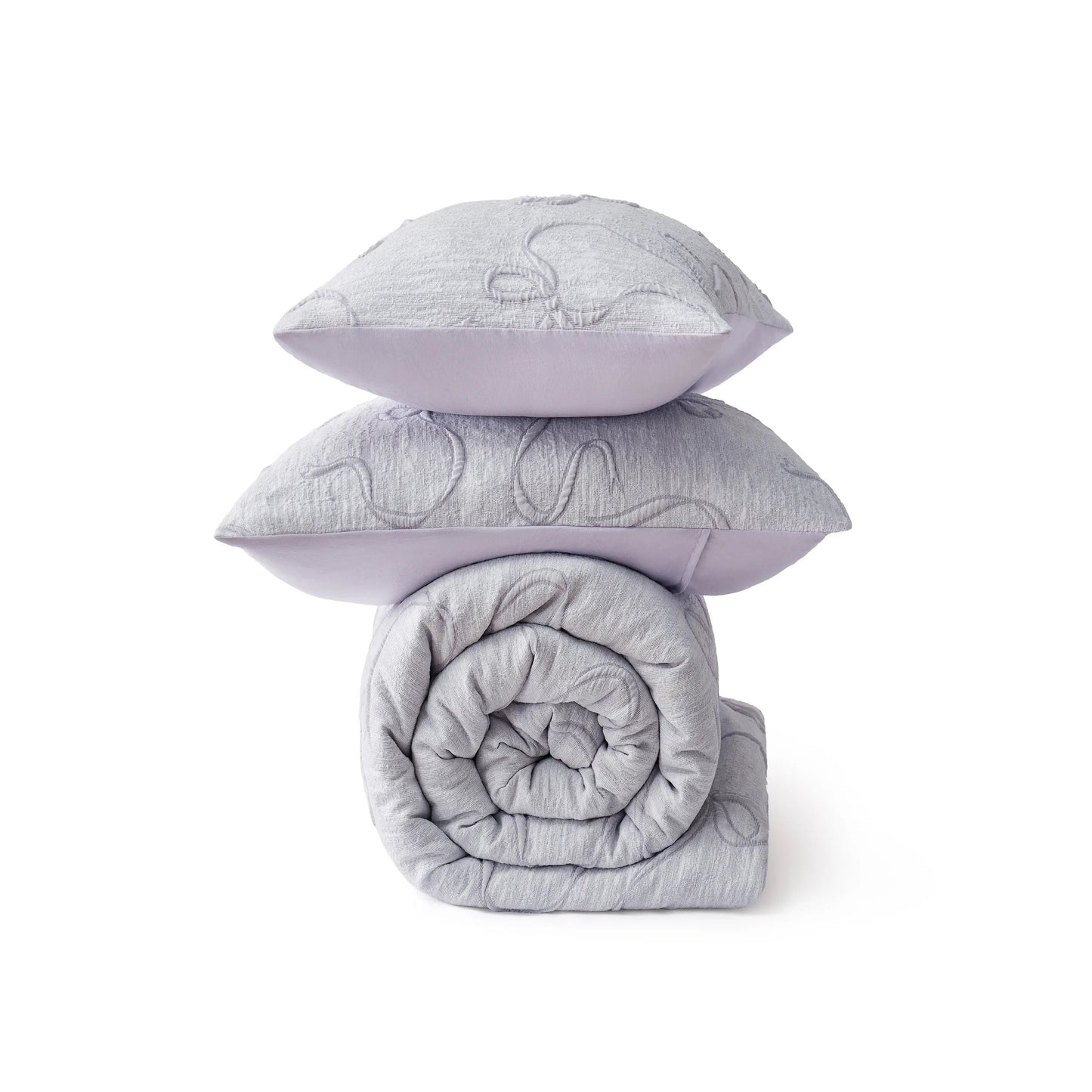 Graceful Bow Jacquard Comforter Set