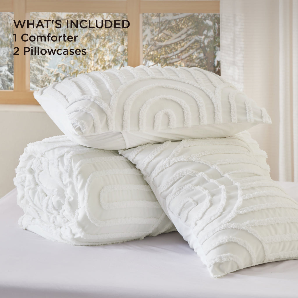 Fluffy Arch Tufted Comforter Set