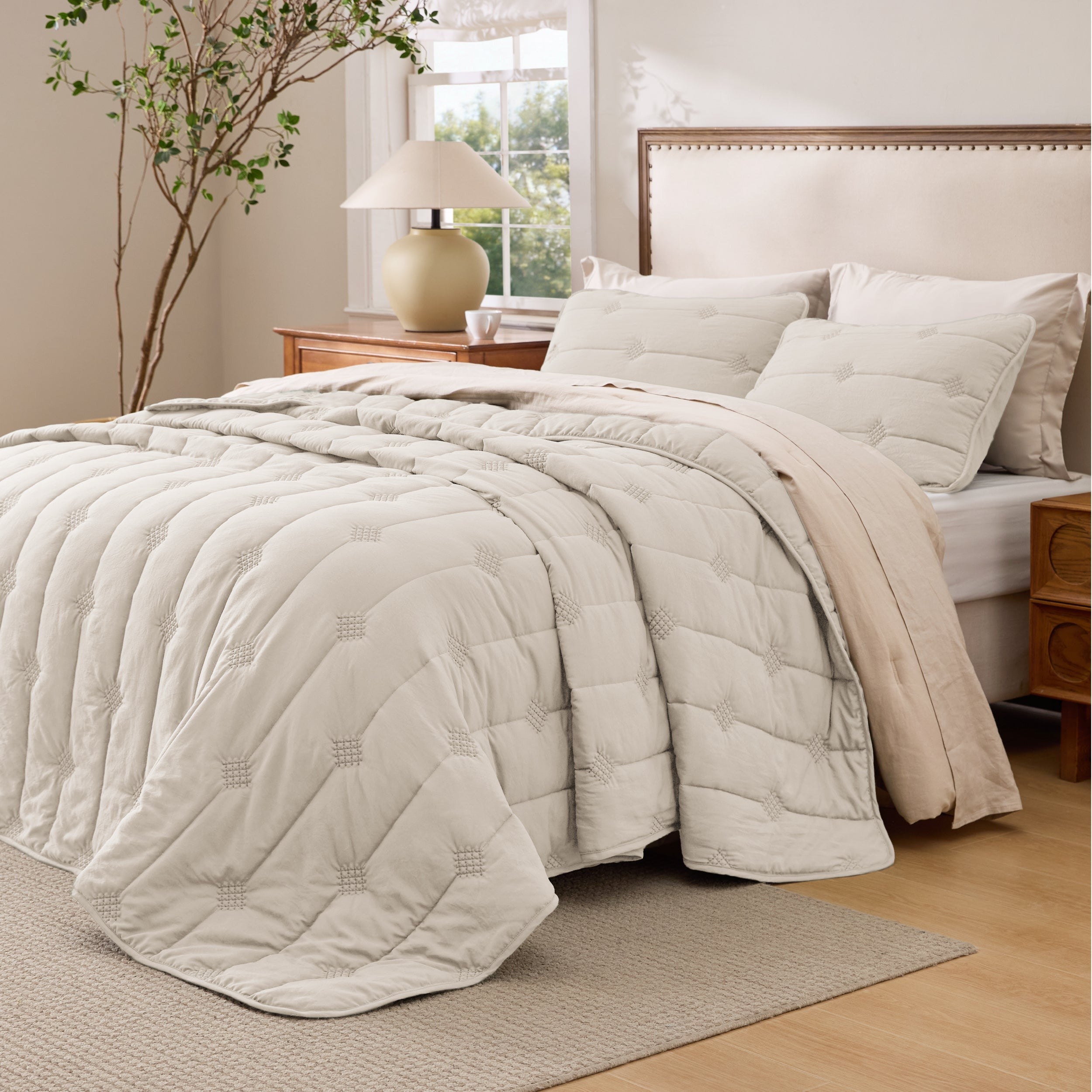 Prewashed Diamond Quilt Set