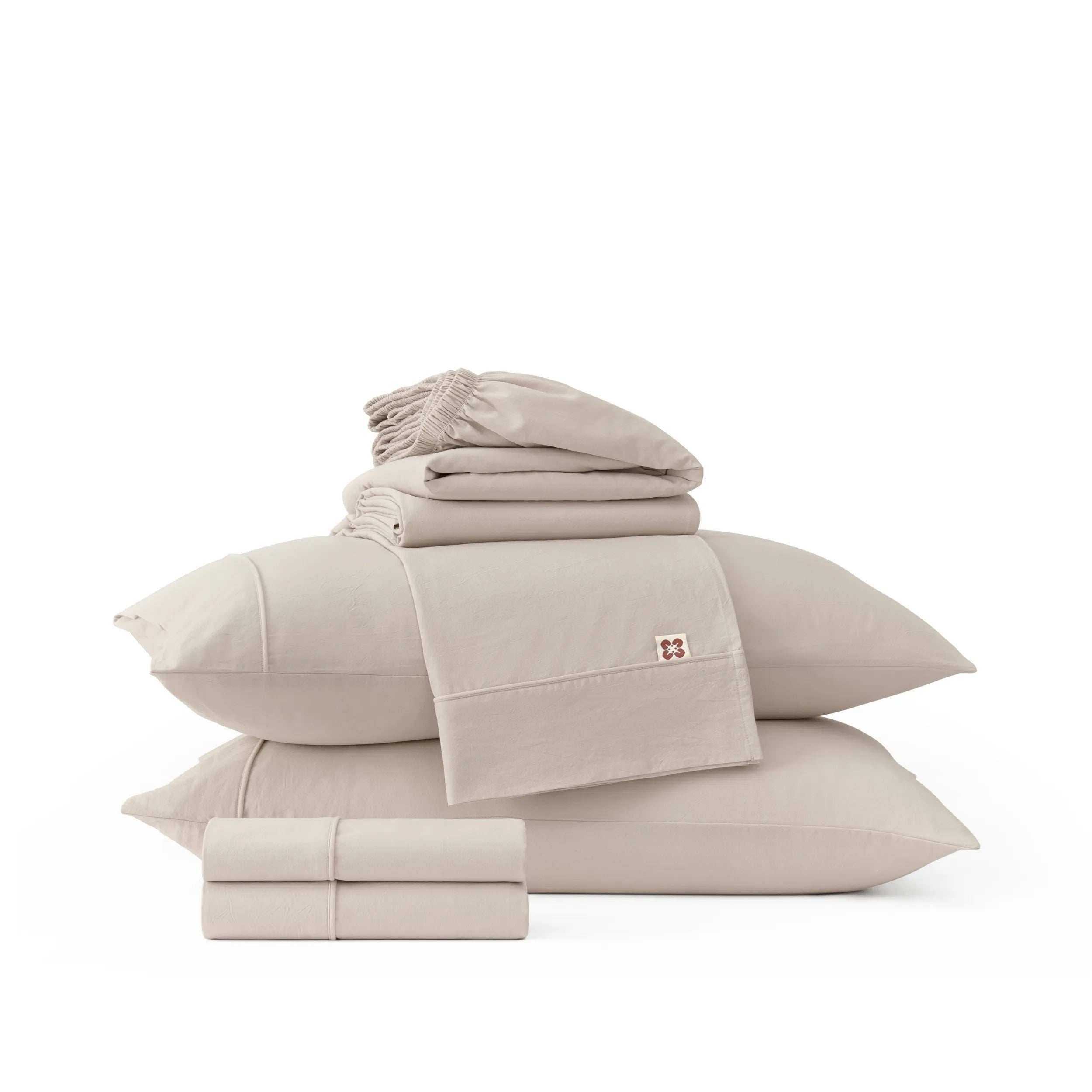 PureWovenTM 6-Piece Washed Cotton Sheet Set