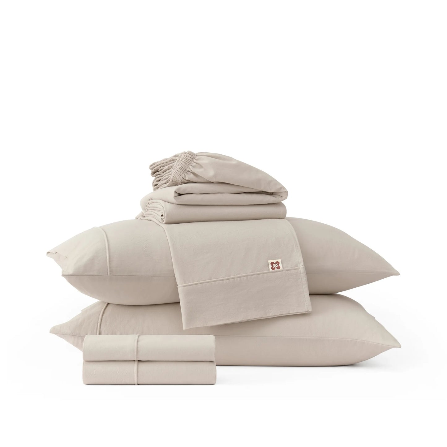 PureWovenTM 6-Piece Washed Cotton Sheet Set