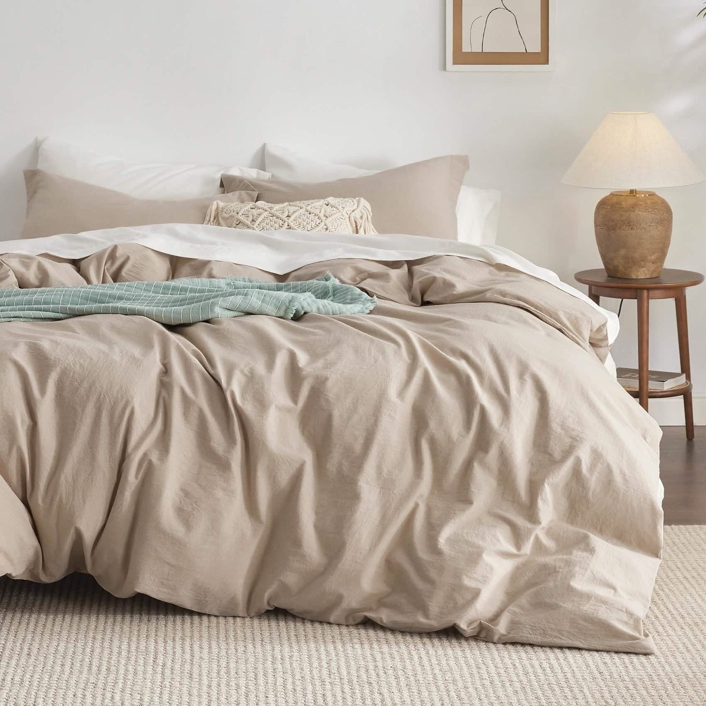 PureWovenTM Washed Cotton Duvet Cover Set