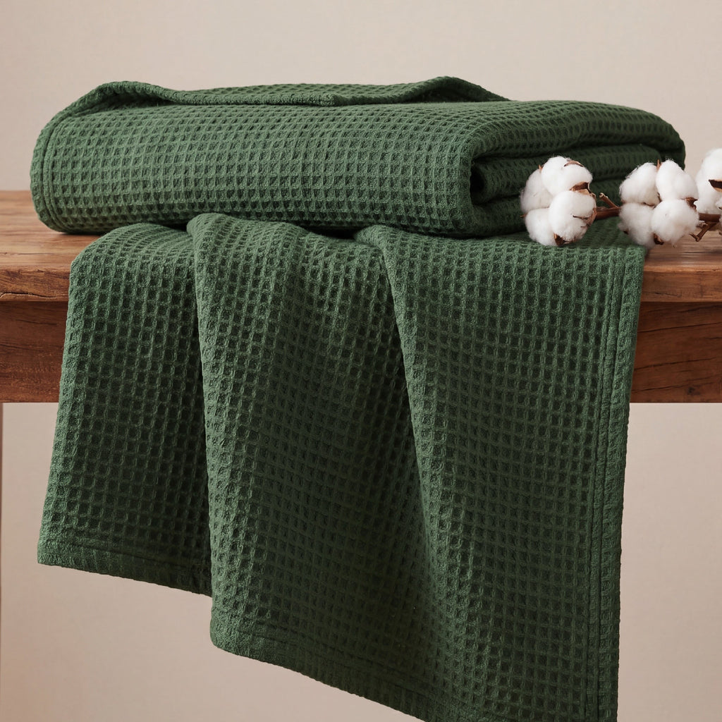 Pure Cotton Basket Weave Blanket