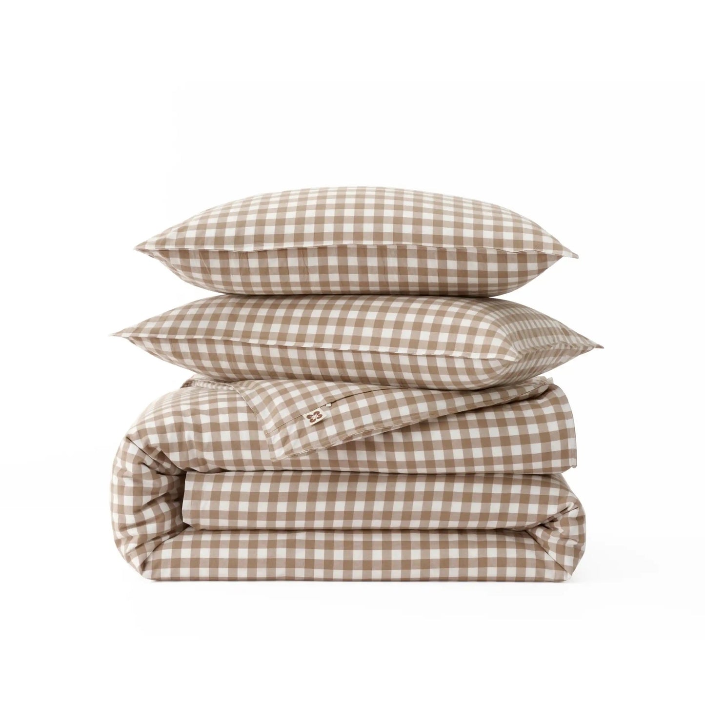 PureWovenTM Washed Cotton Gingham Duvet Cover Set