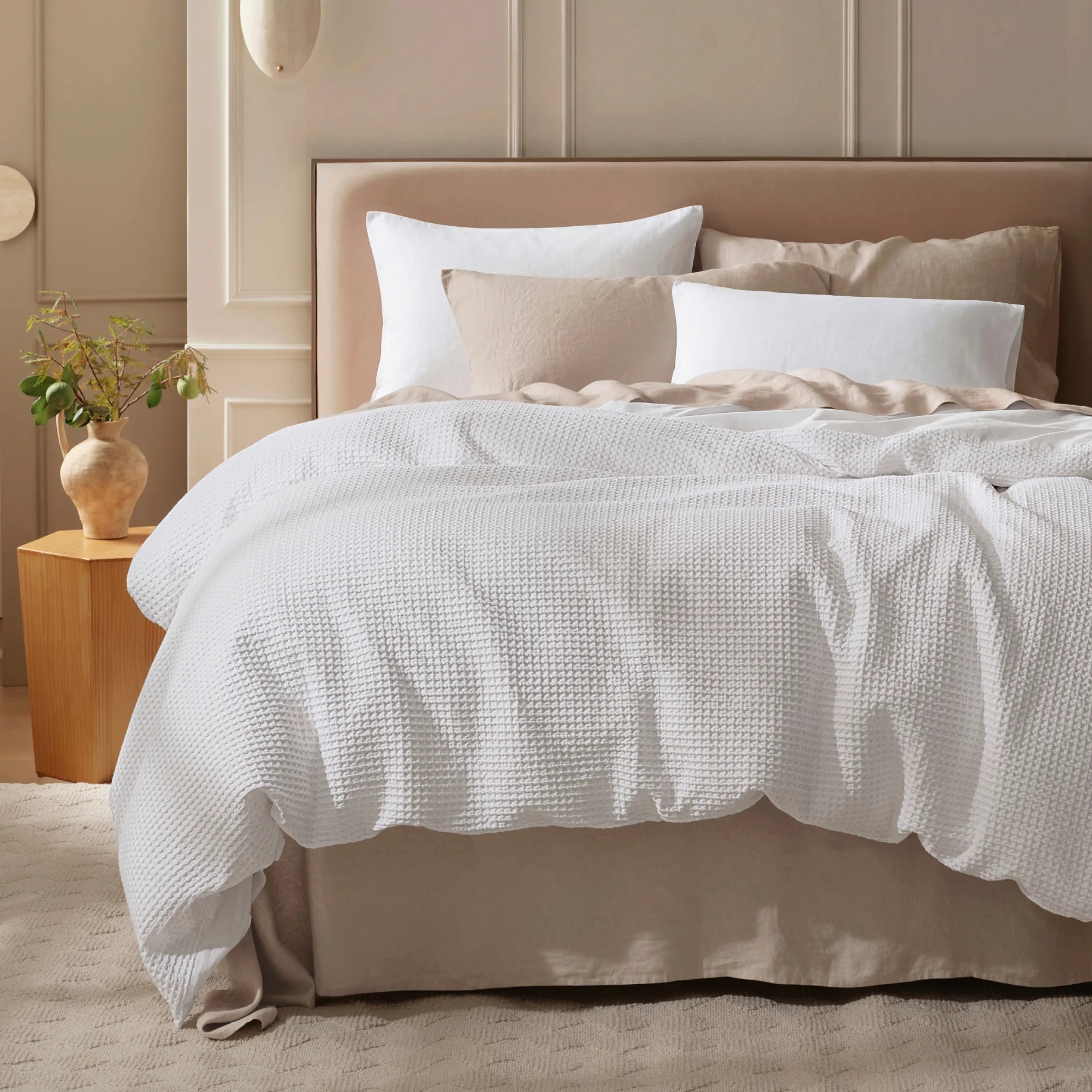 PureWovenTM Cotton Waffle Weave Duvet Cover