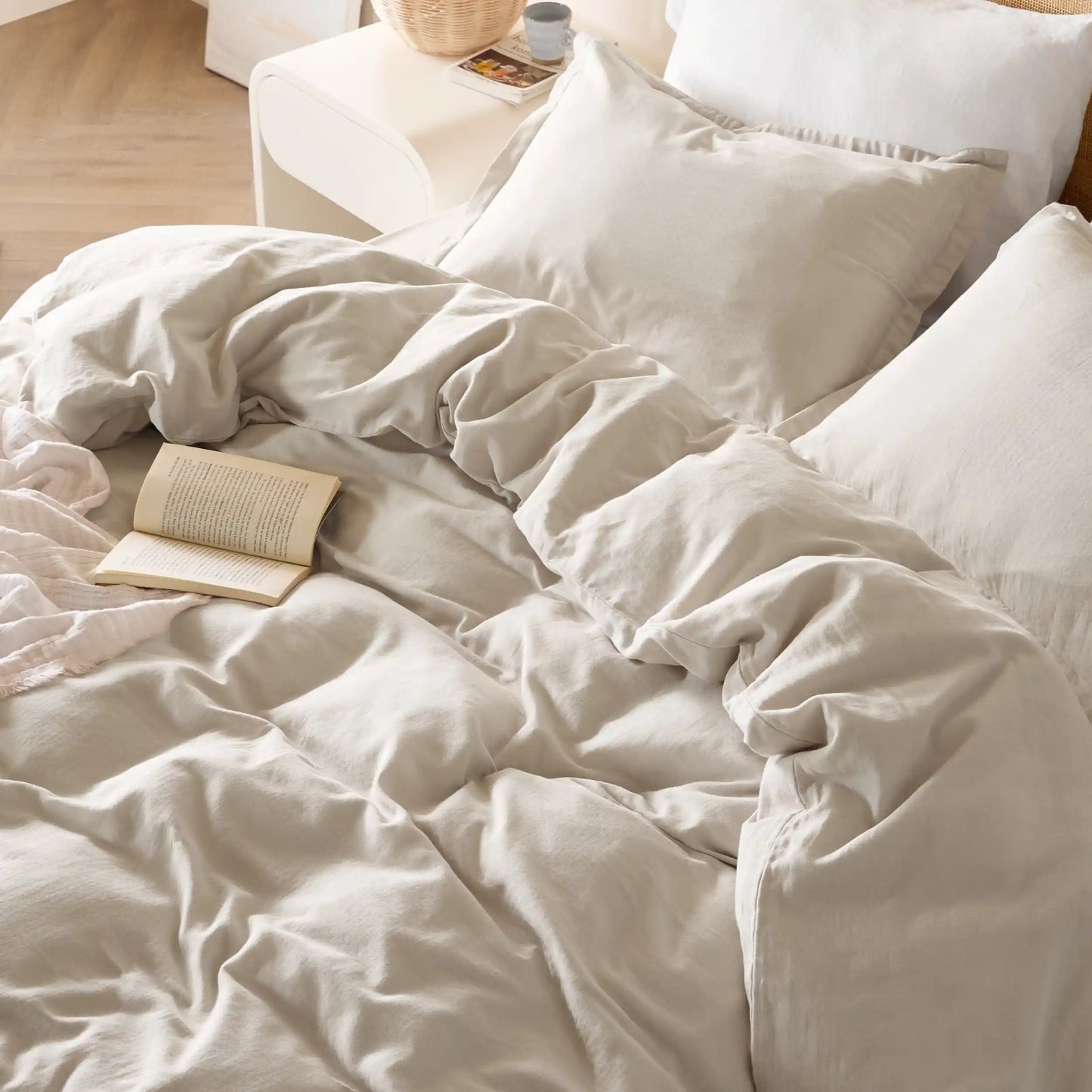 PureWovenTM 100% Muslin Duvet Cover Set