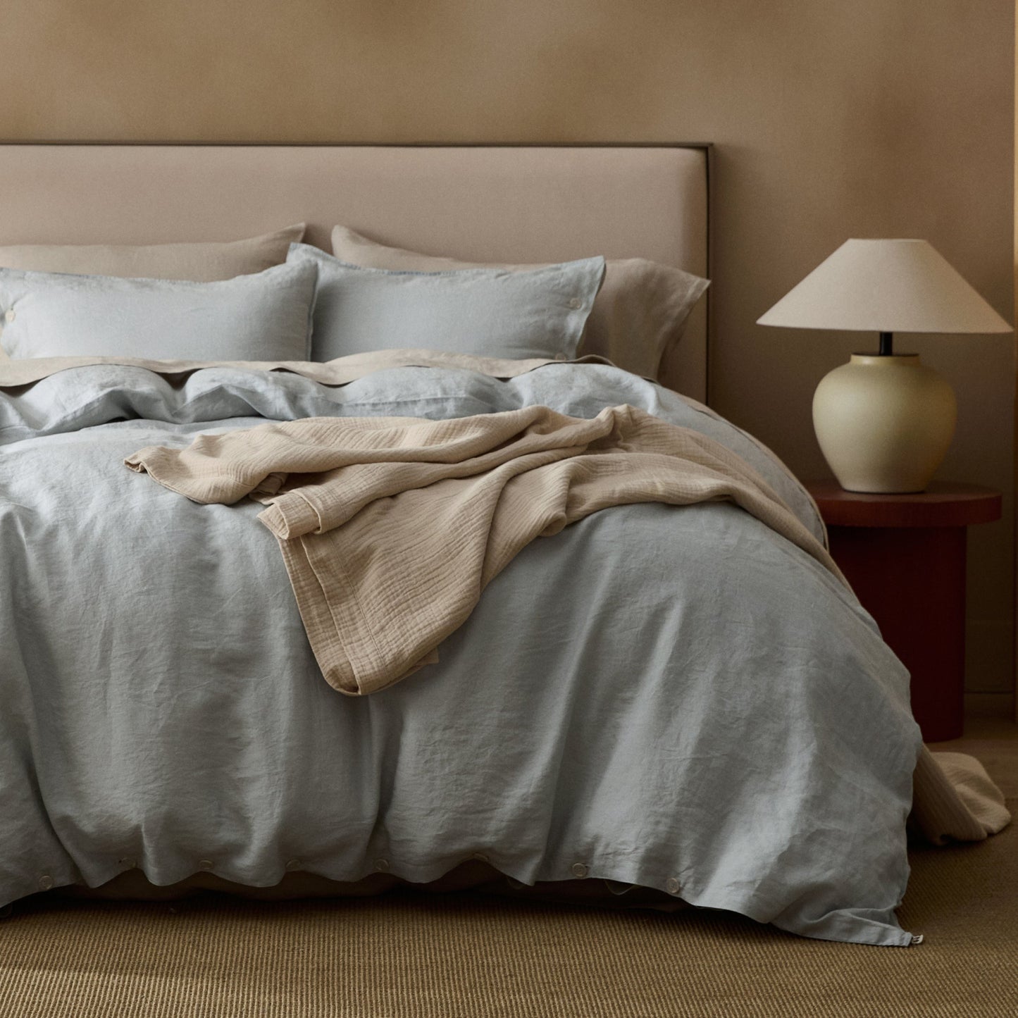 PureWovenTM Washed Linen Duvet Cover Set