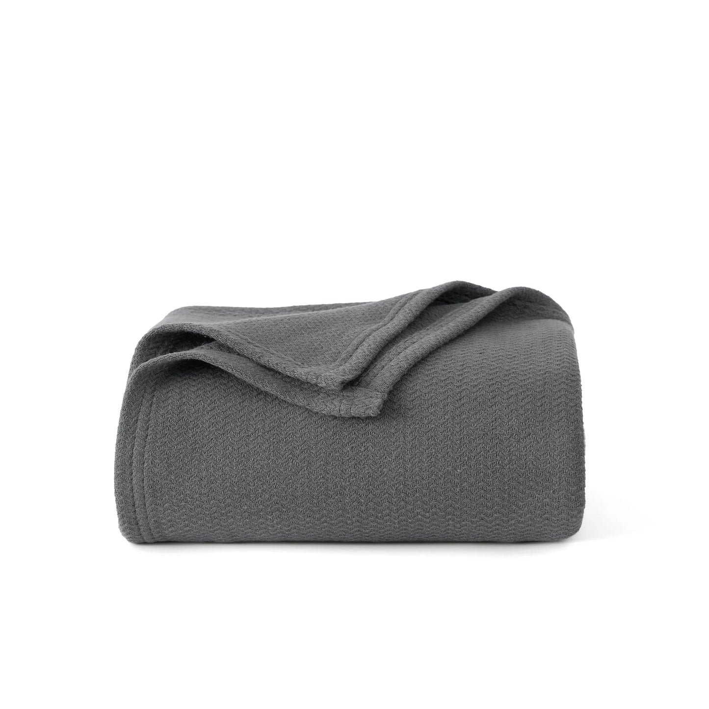 100% Cotton Herringbone Woven Blanket