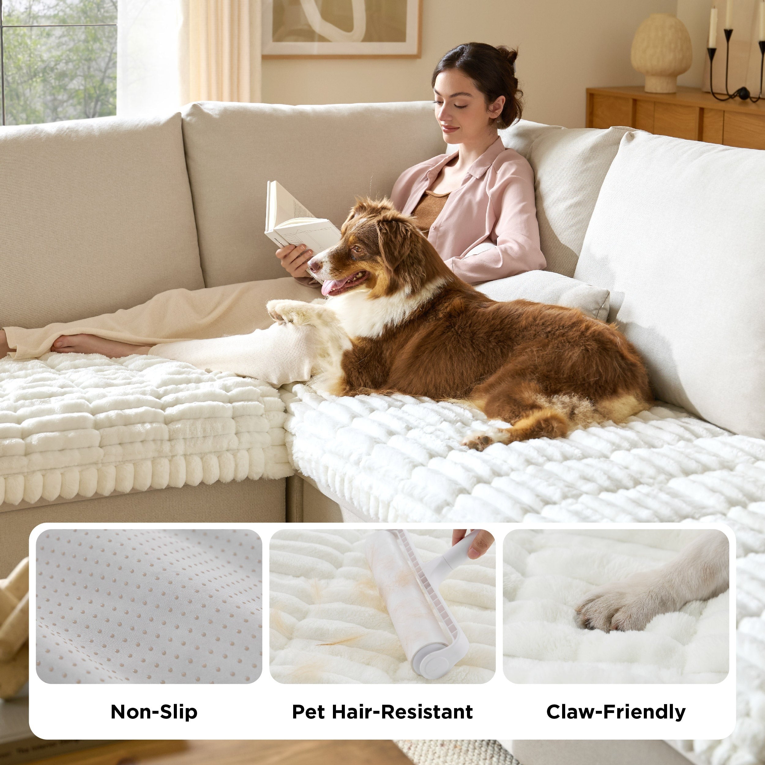 ComfyFleeceTM Pet Sofa Cover