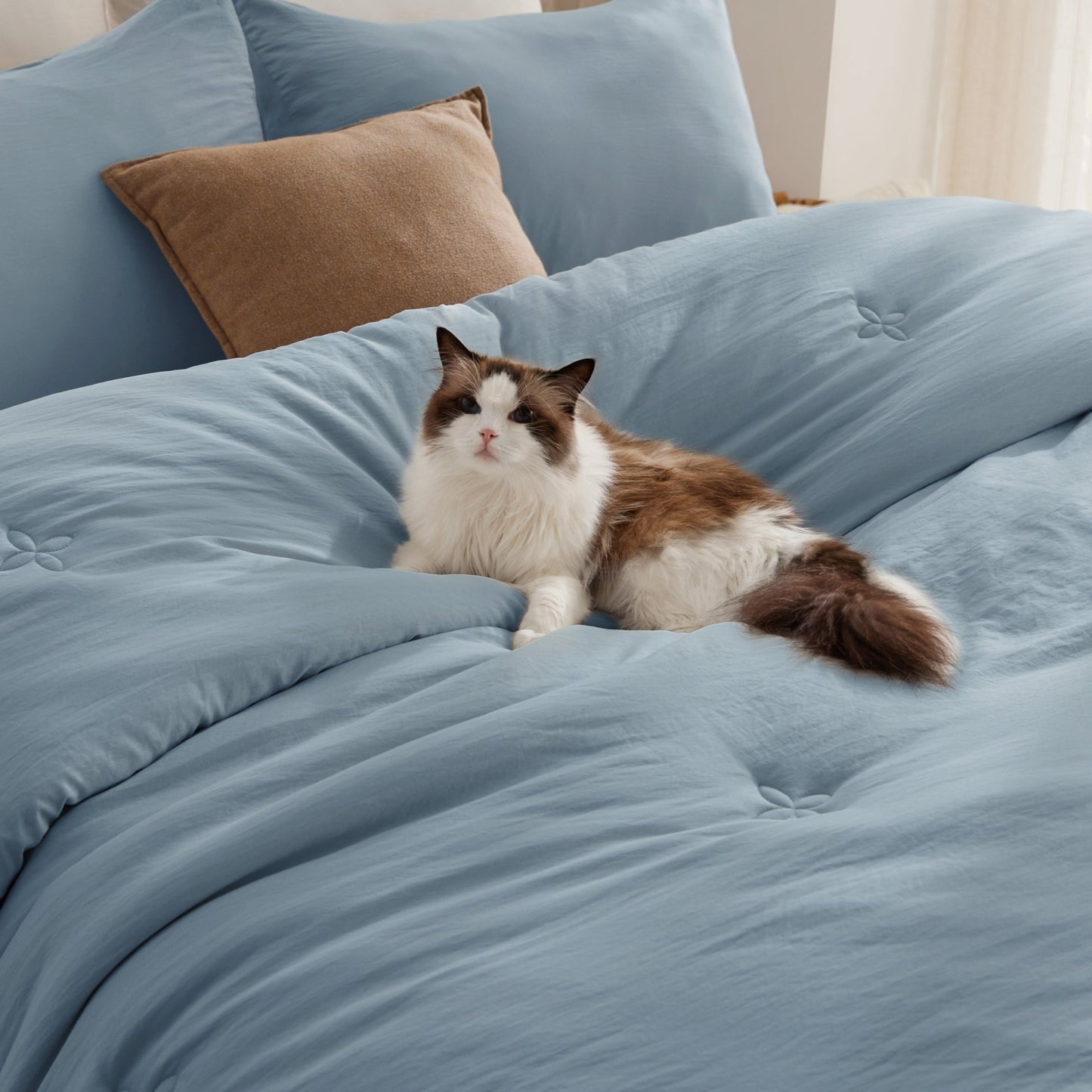 Textured Quilted Comforter Set