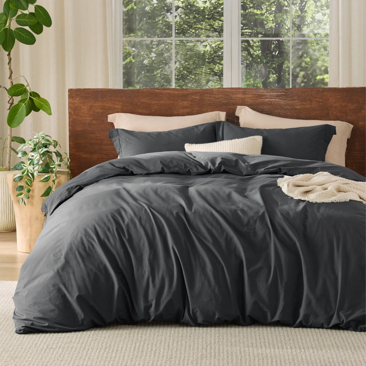 PureWovenTM Washed Cotton Duvet Cover Set