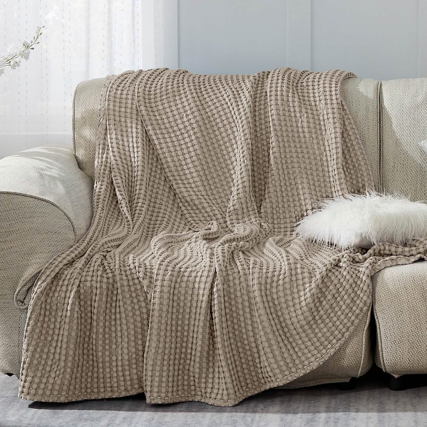 Rayon Derived From Bamboo Waffle Blanket