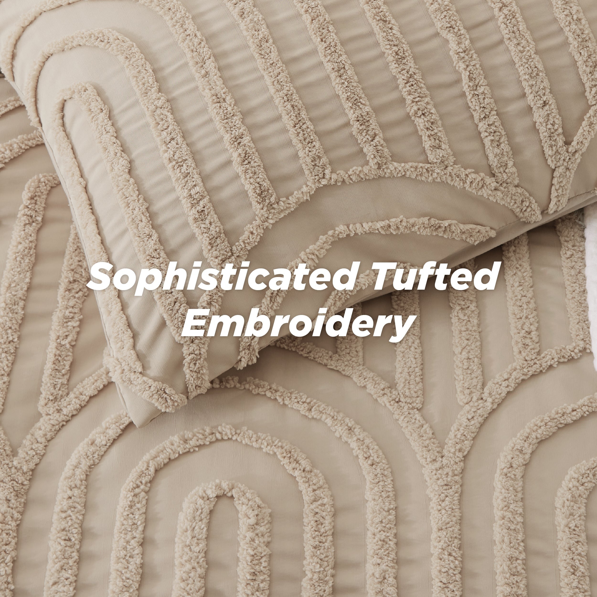 Fluffy Arch Tufted Comforter Set
