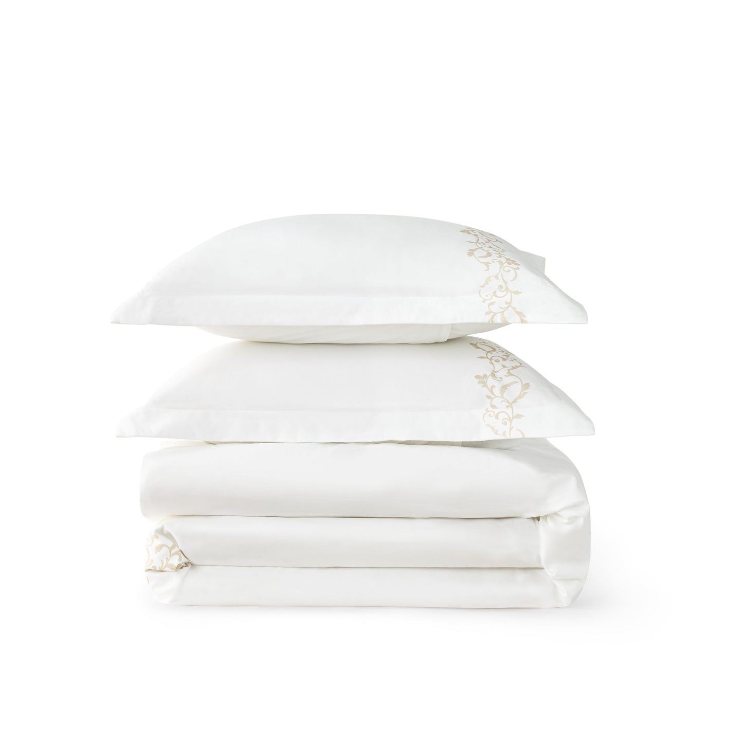 PureWovenTM Cotton Embroidered Hotel Duvet Cover Set